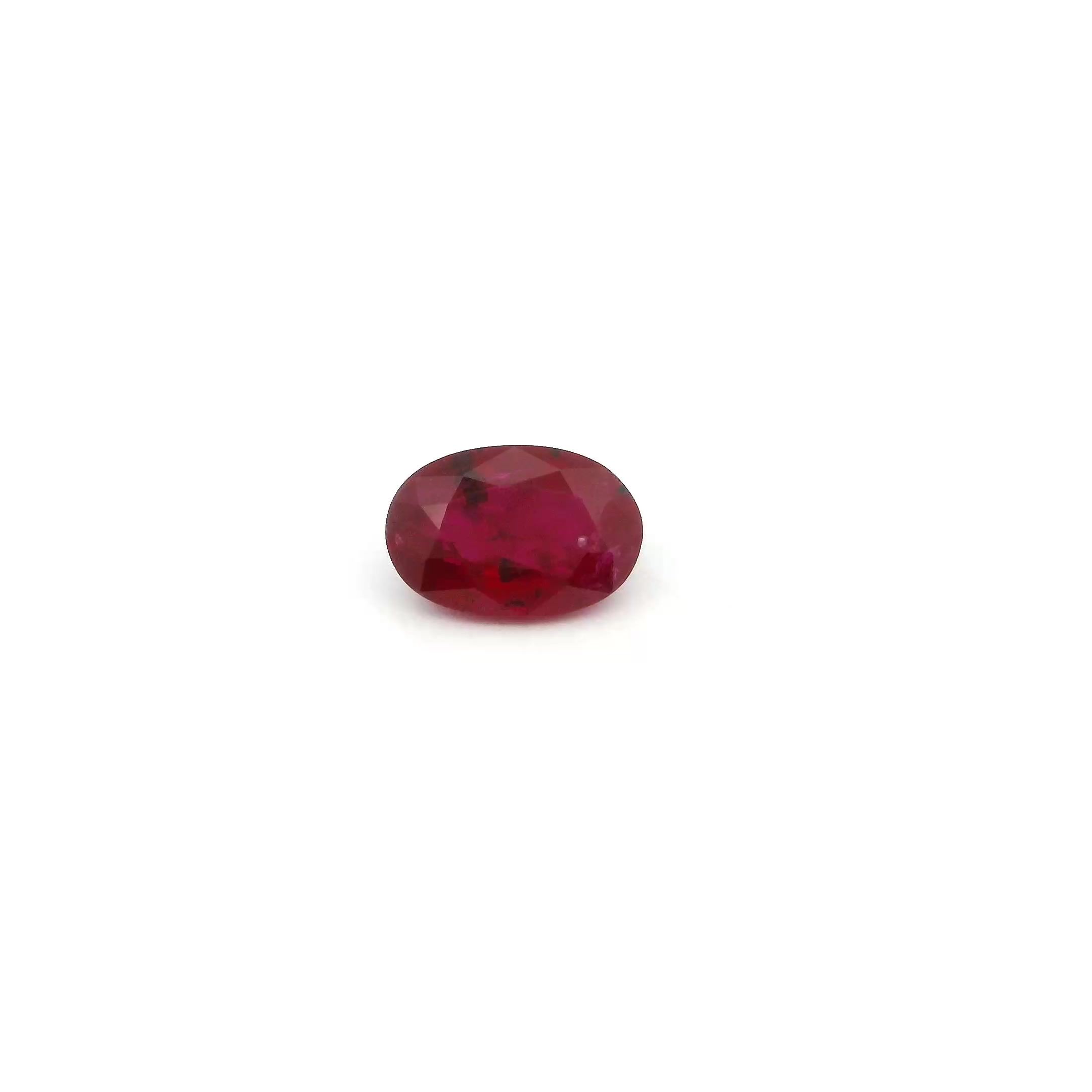 RUBY FACETED 0.6ct RED Intense SI MOZAMBIQUE HEATED
