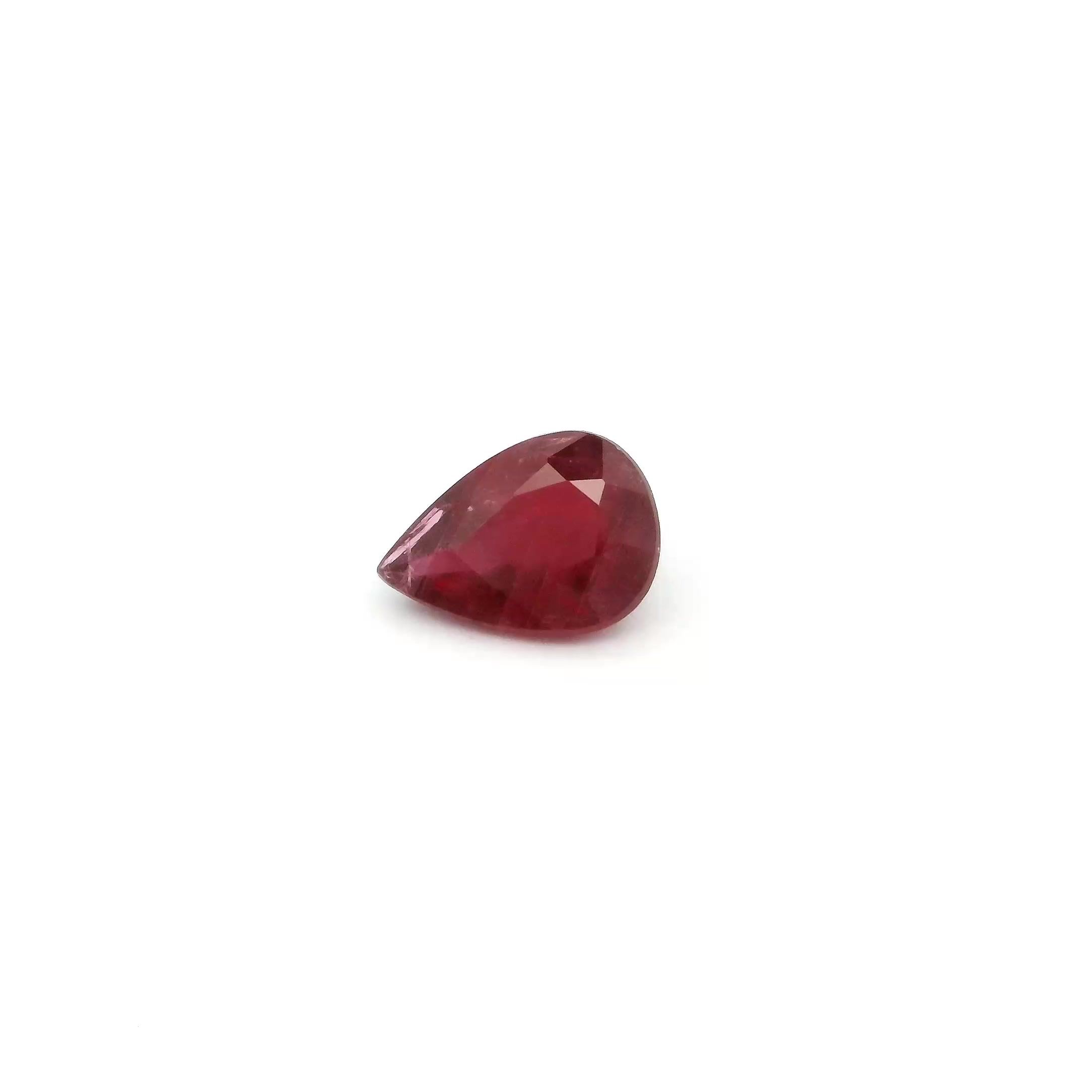 RUBY FACETED 0.89ct RED Intense SI MOZAMBIQUE HEATED