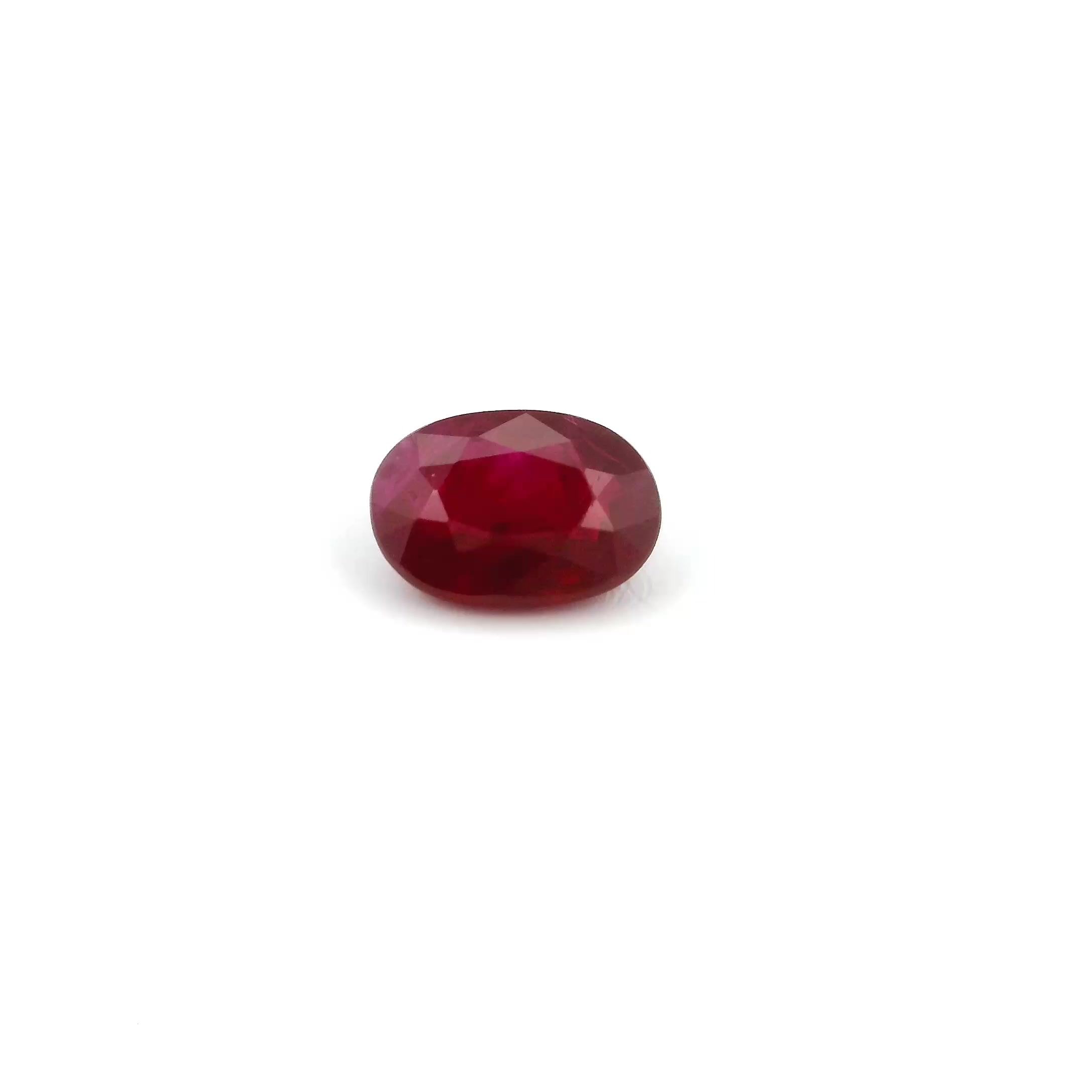 RUBY FACETED 0.99ct RED Intense SI MOZAMBIQUE HEATED