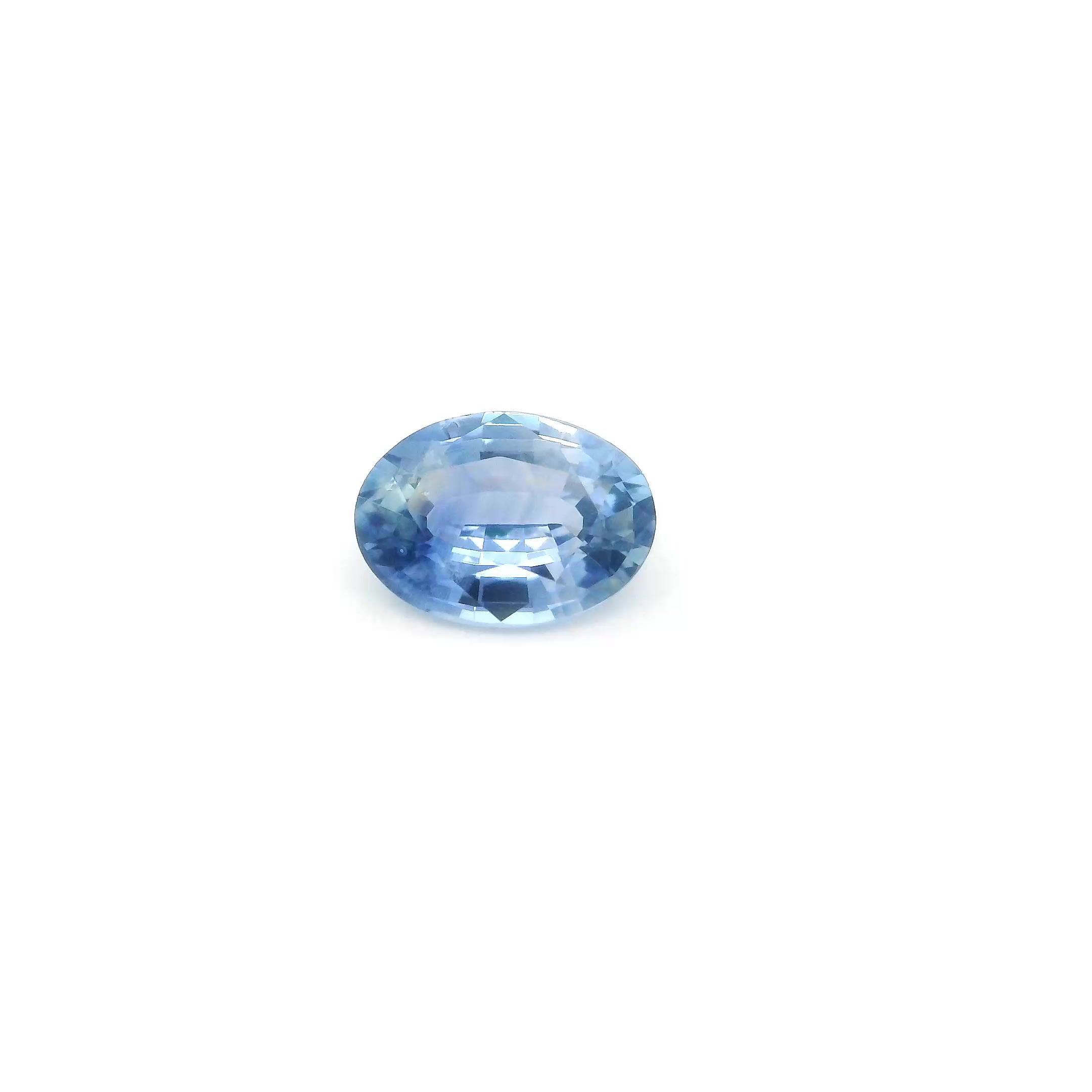SAPPHIRE FACETED 0.98ct BLUE Medium intense EC SRILANKA HEATED