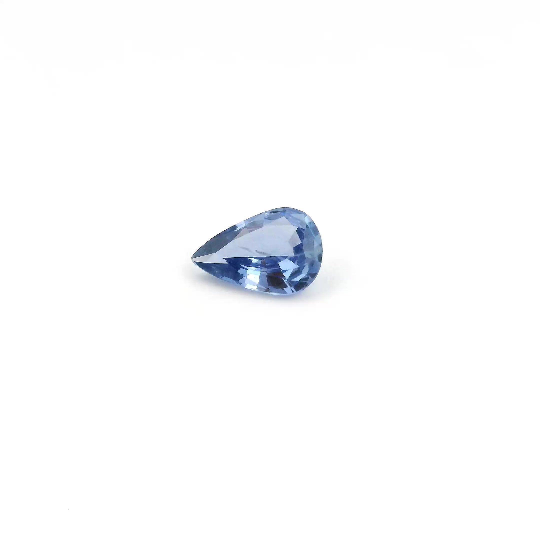 SAPPHIRE FACETED 0.46ct BLUE Medium intense EC SRILANKA HEATED