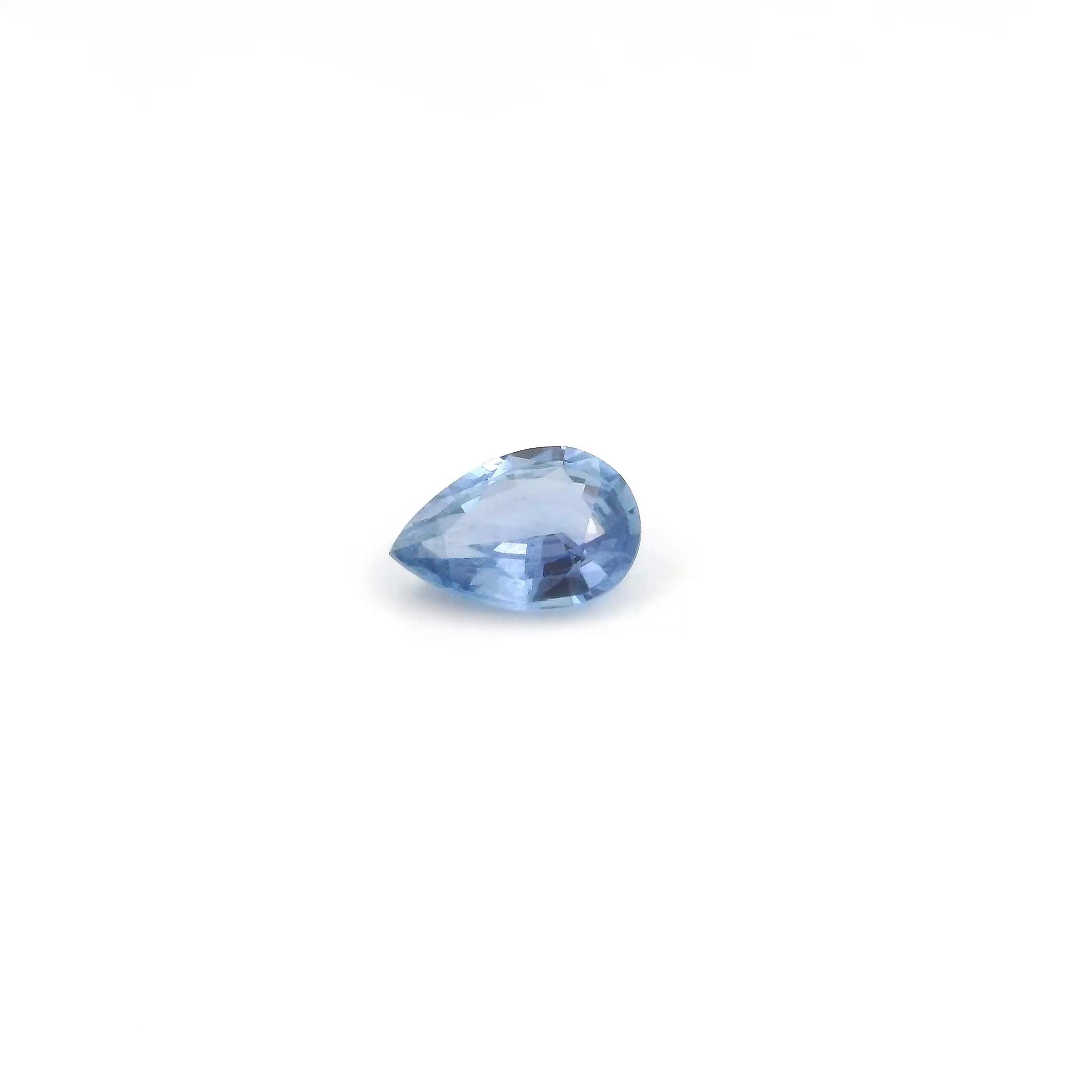 SAPPHIRE FACETED 0.43ct BLUE Medium intense EC SRILANKA HEATED