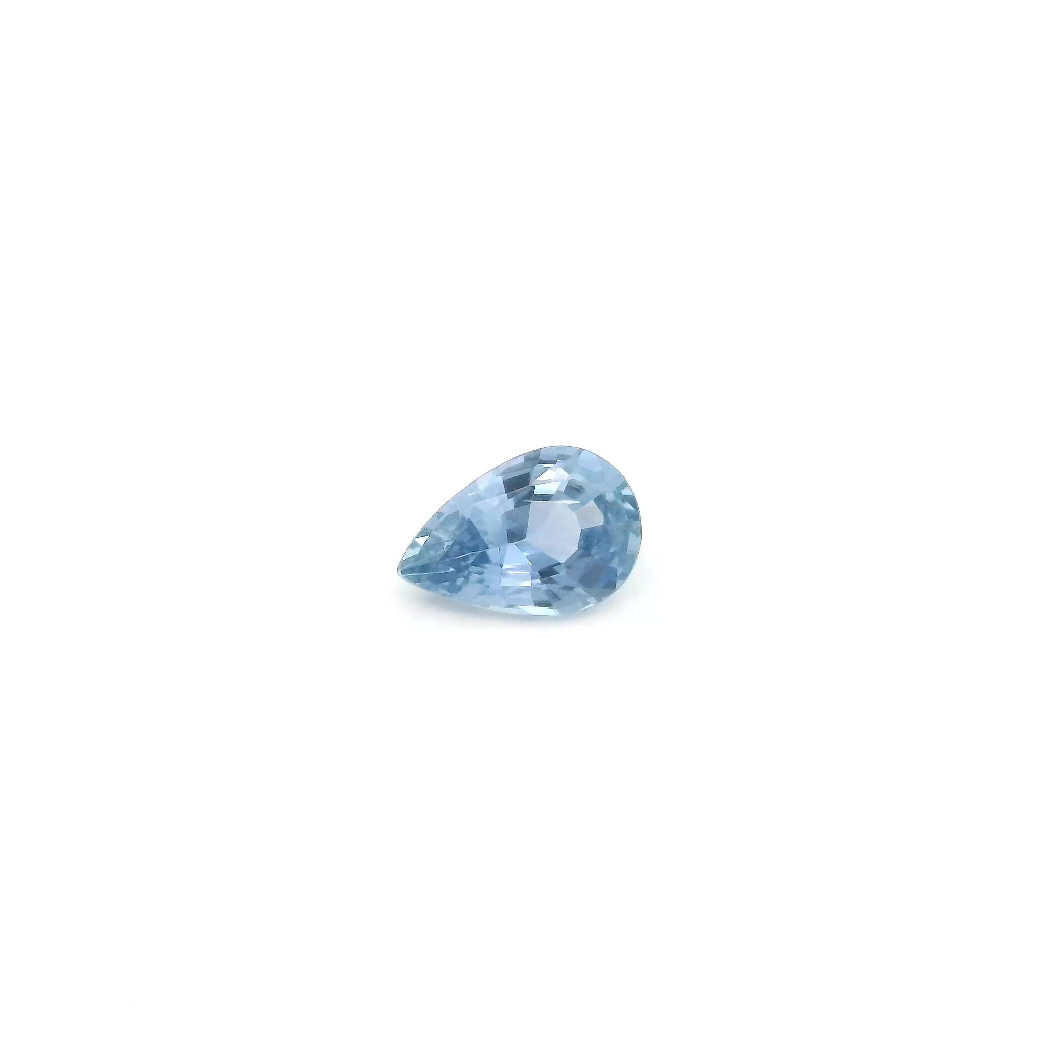 SAPPHIRE FACETED 0.47ct BLUE Medium intense EC SRILANKA HEATED