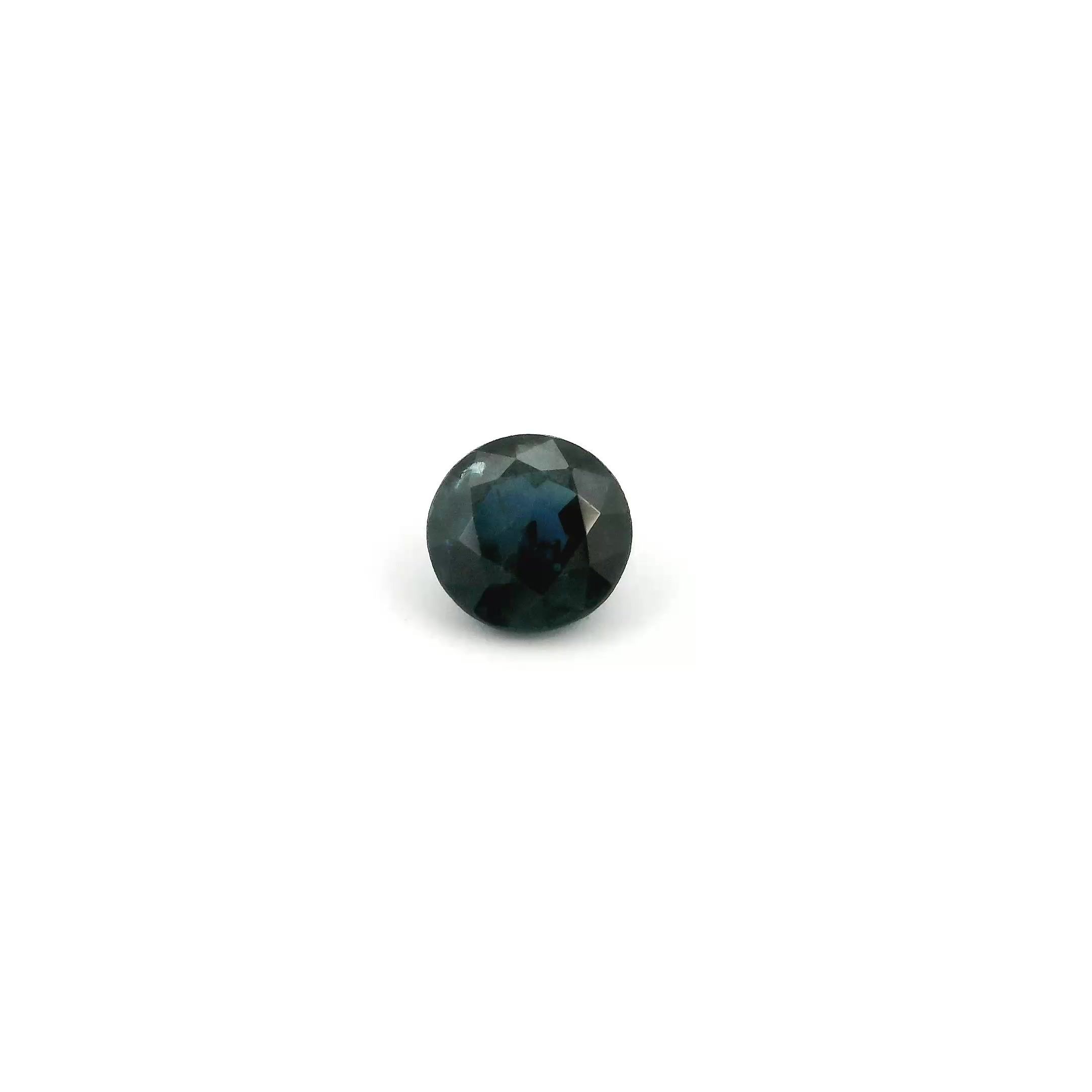 SAPPHIRE FACETED 0.58ct BLUE deep SI CAMBODIA HEATED