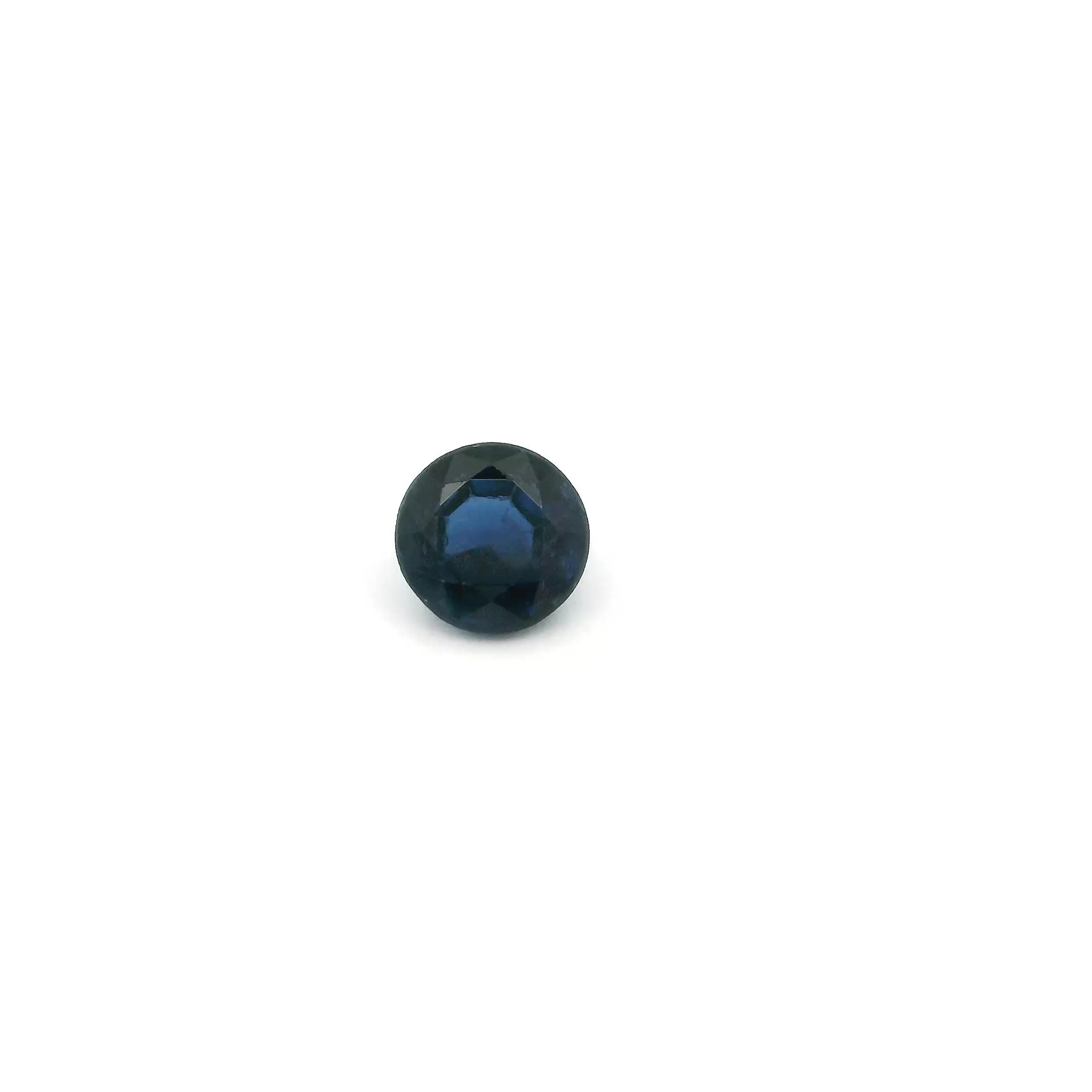 SAPPHIRE FACETED 0.51ct BLUE deep SI CAMBODIA HEATED