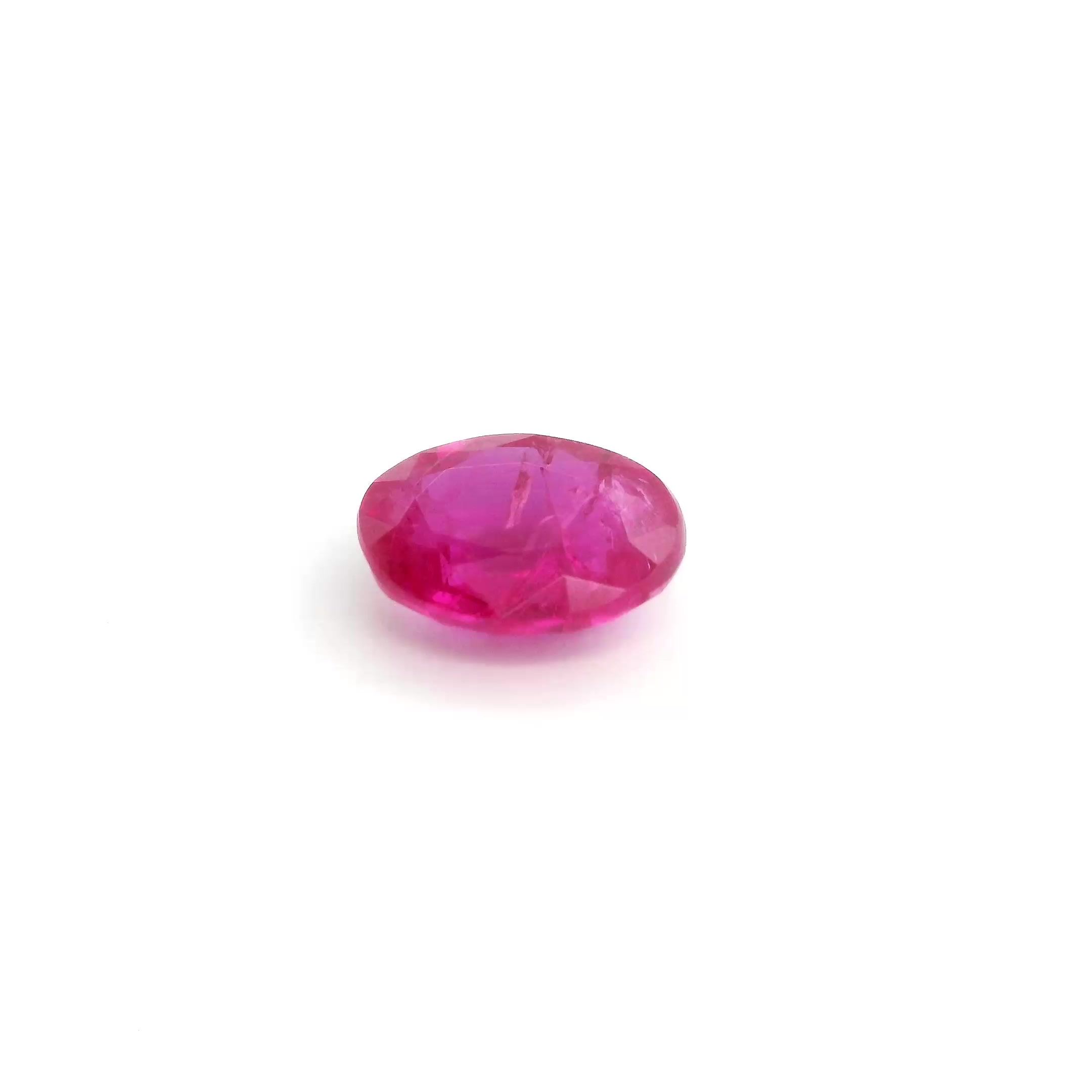 RUBY FACETED 1.39ct RED Medium intense MI MOZAMBIQUE HEATED