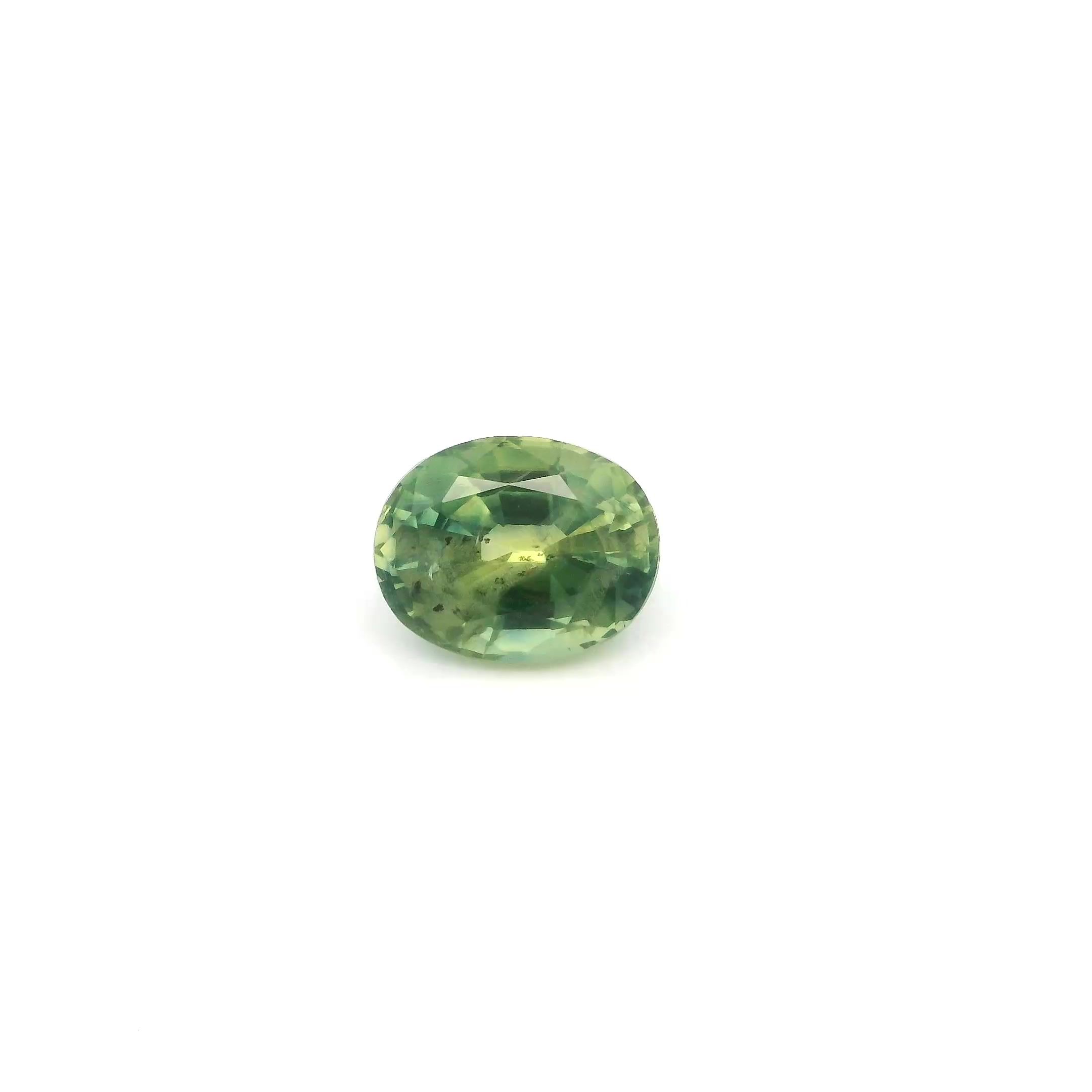 SAPPHIRE FACETED 1.09ct GREEN intense EC UNITEDSTATES NONE
