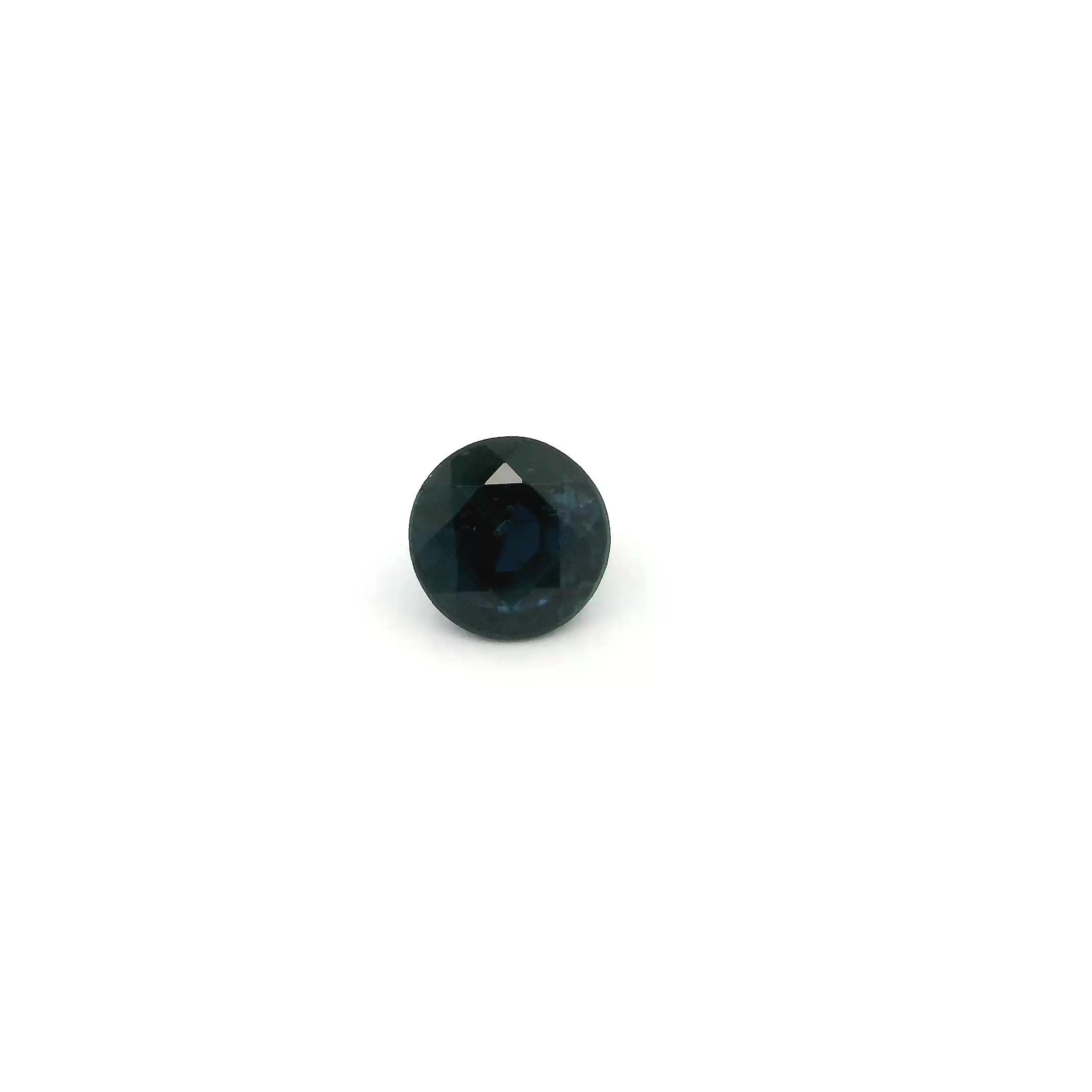 SAPPHIRE FACETED 0.62ct BLUE deep SI CAMBODIA HEATED