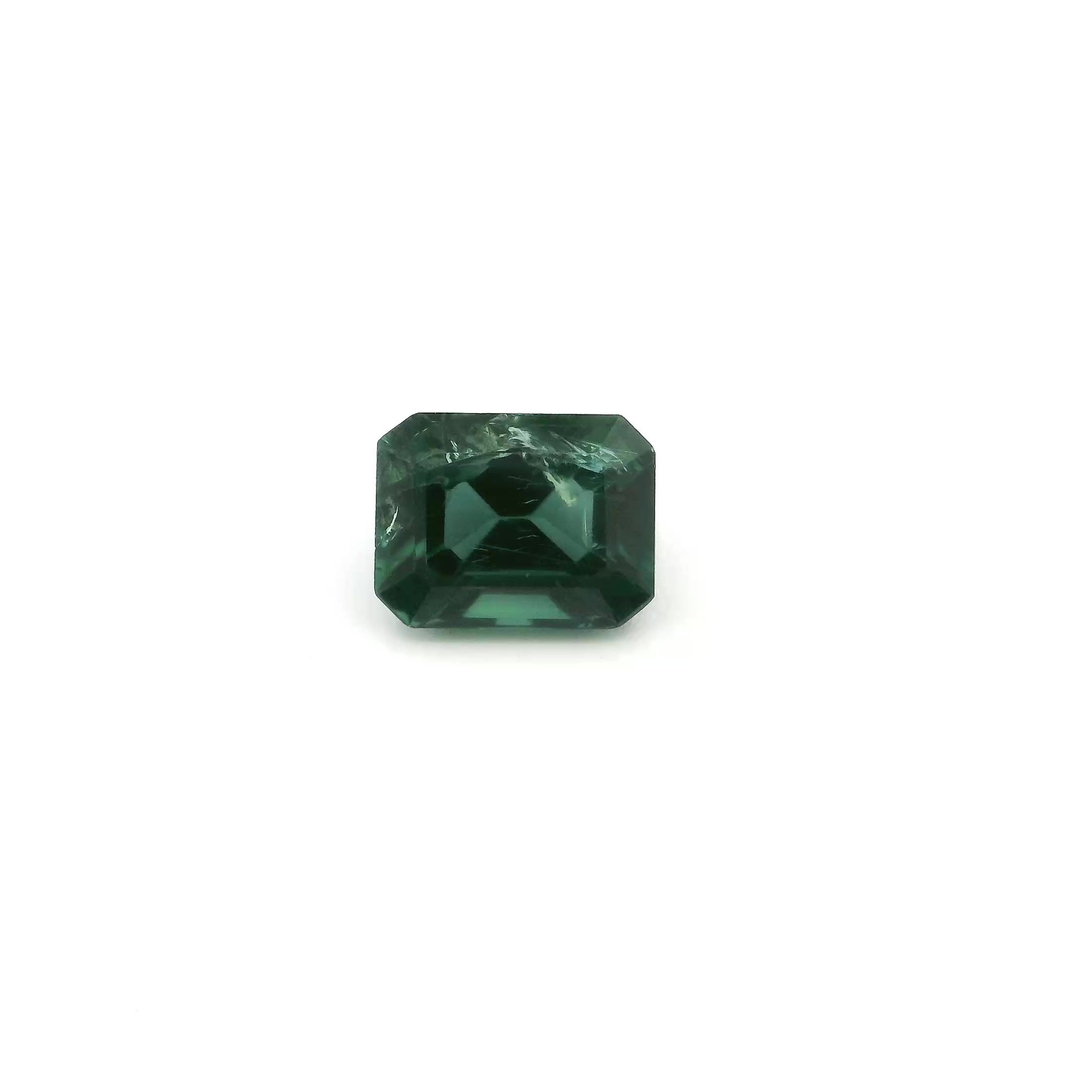 Szafir 1,37 ct, niebieski, szlif ośmiokątny