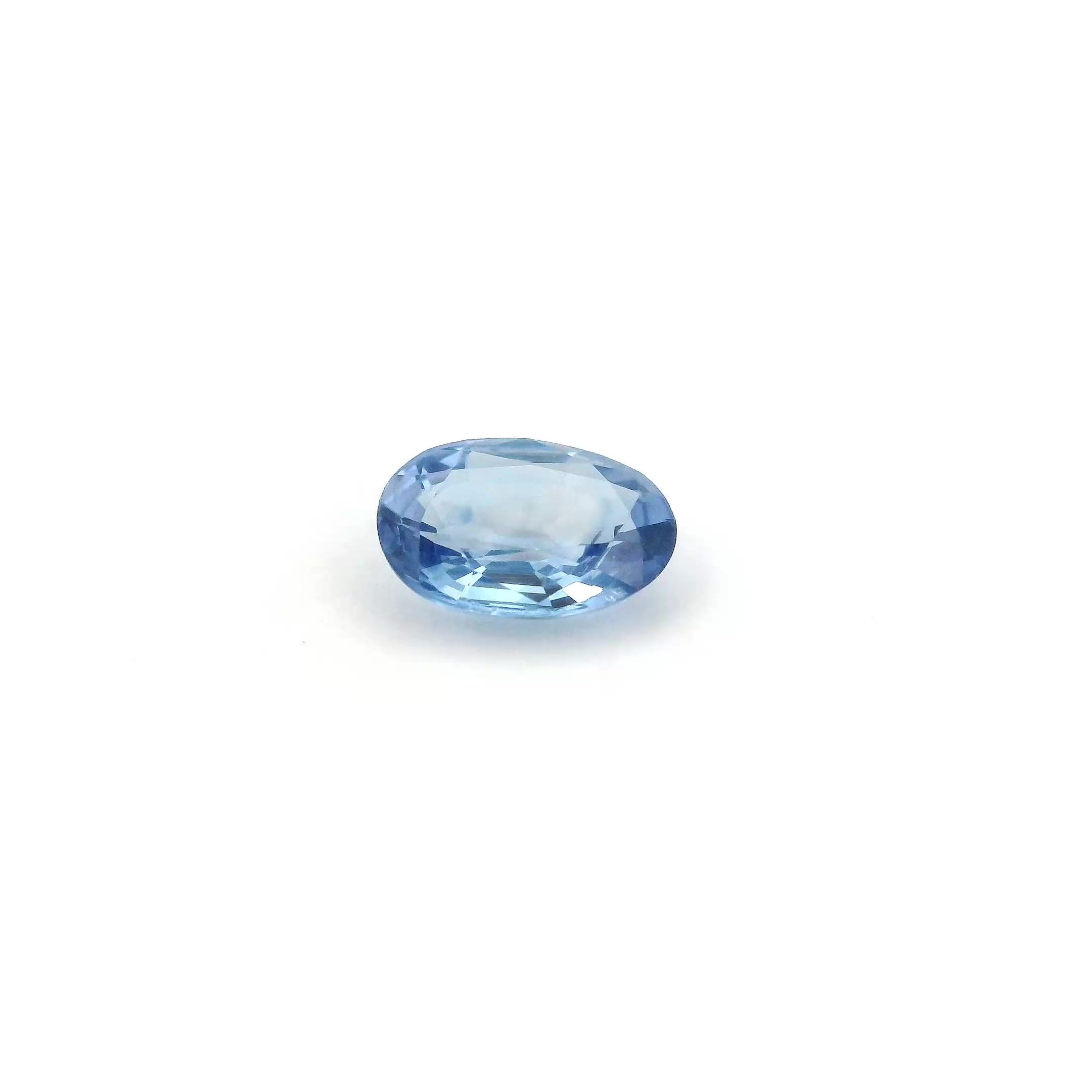 SAPPHIRE FACETED 0.87ct BLUE Medium Intense EC SRILANKA HEATED