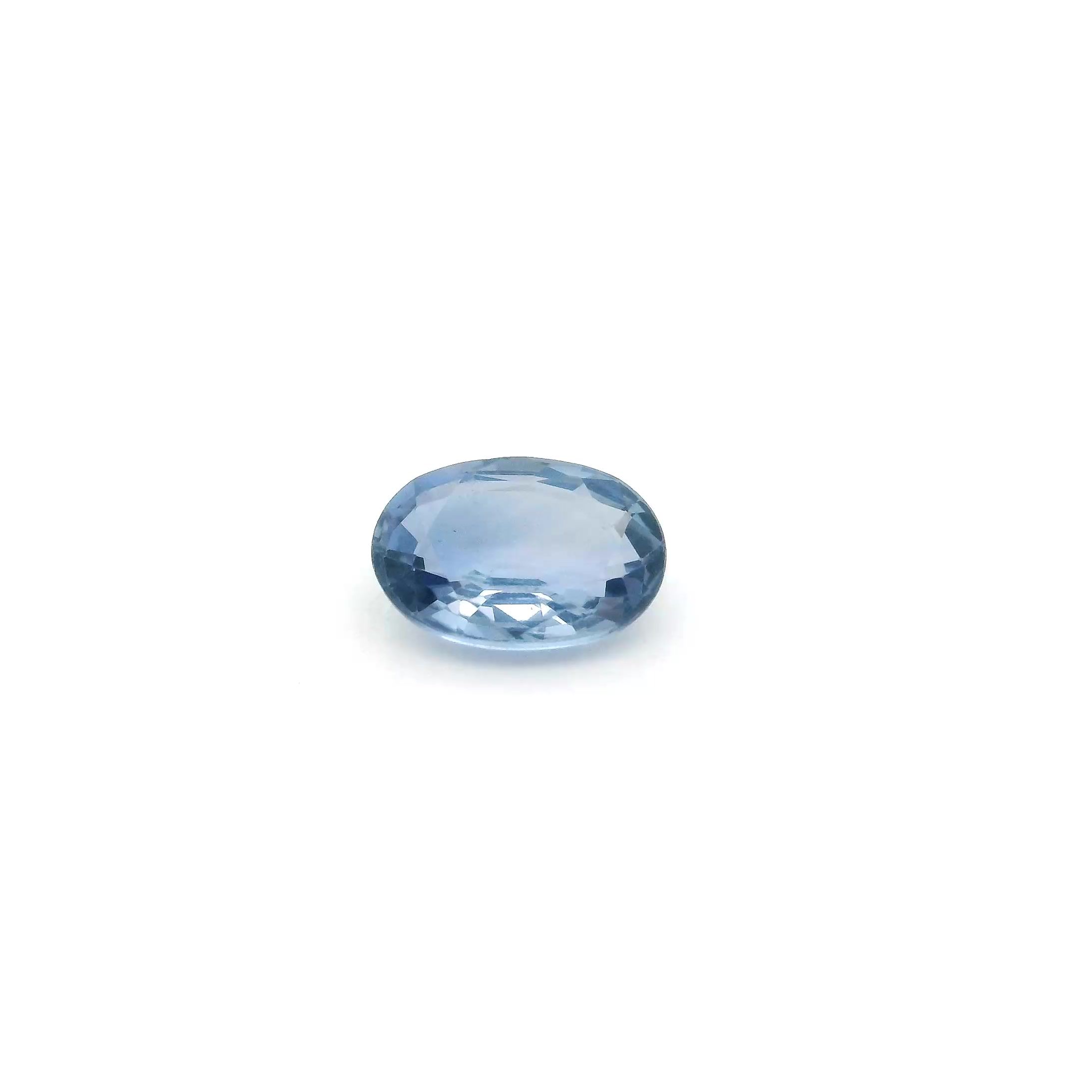 Szafir 1,06 ct, niebieski, szlif owalny