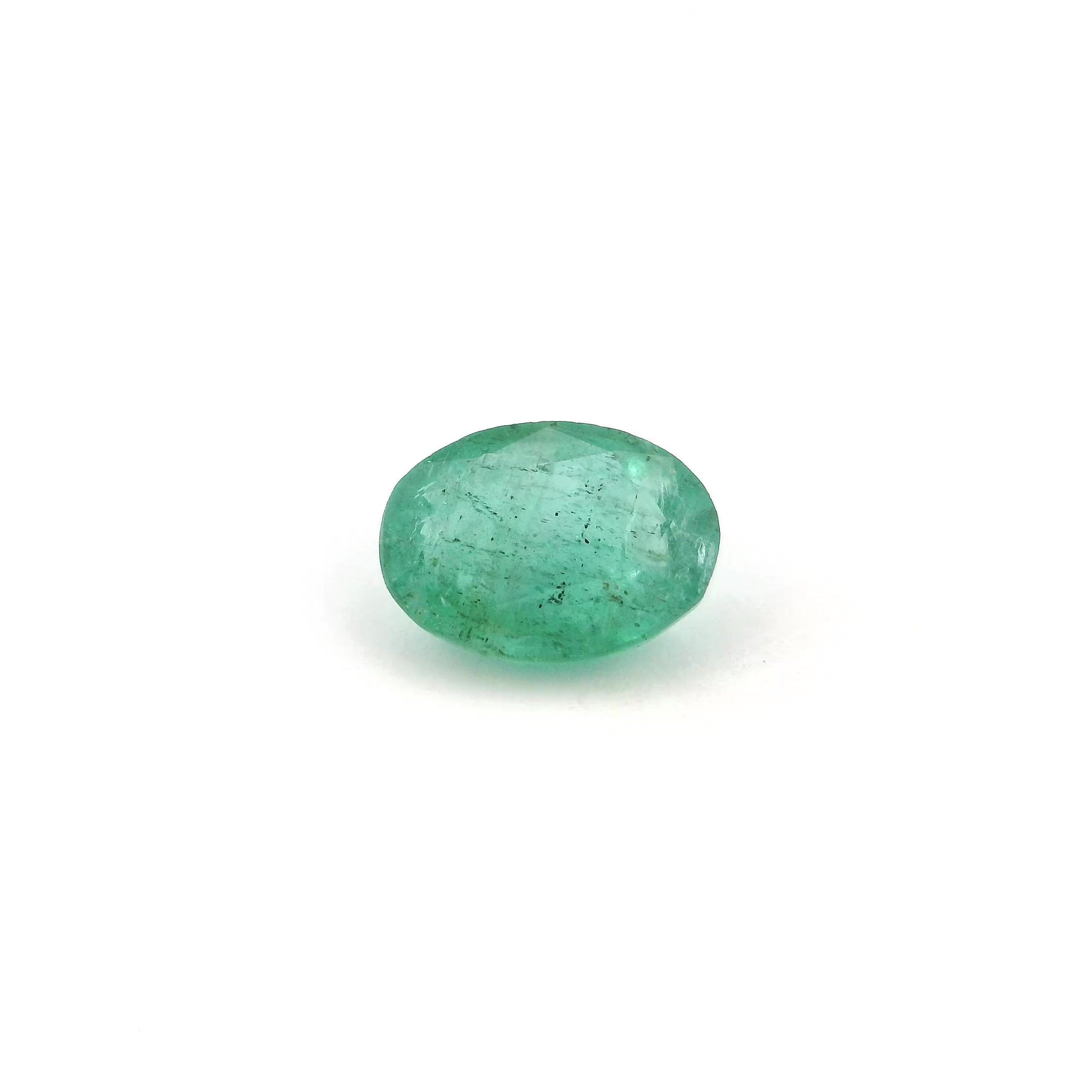 Szmaragd 1,04 ct, zielony, szlif owalny