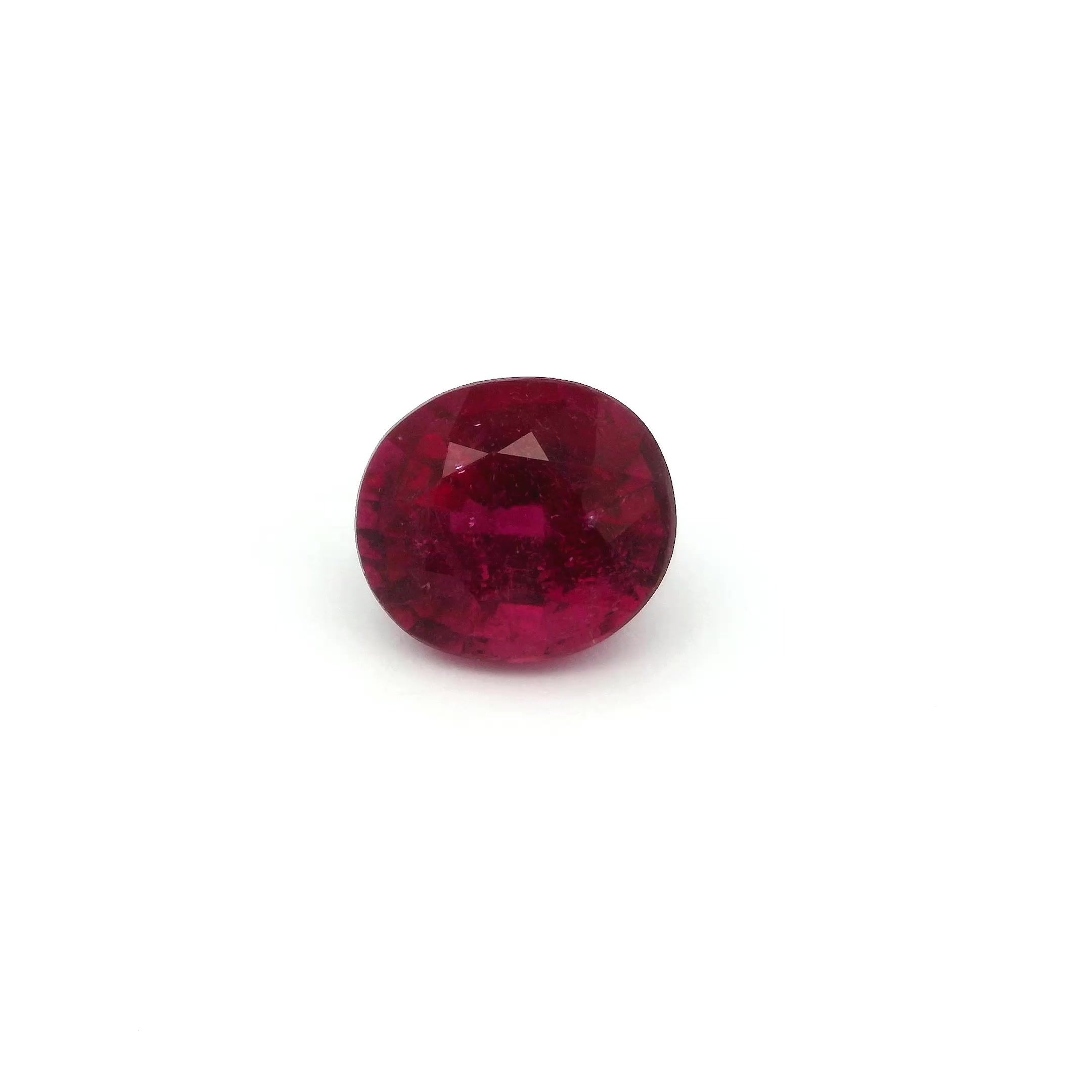 Turmalin 1,72 ct, różowy, szlif owalny