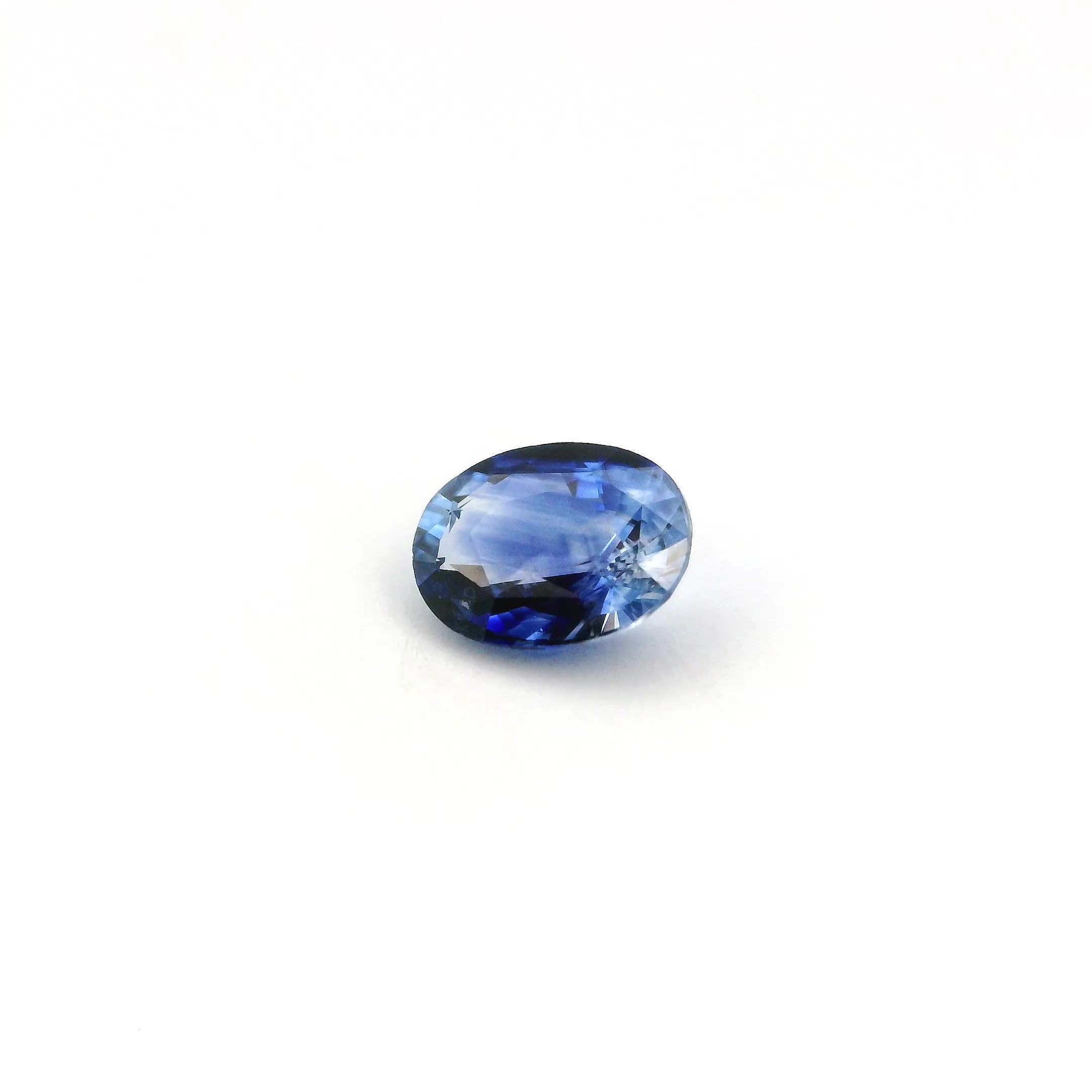 Szafir 1,04 ct, niebieski, szlif owalny