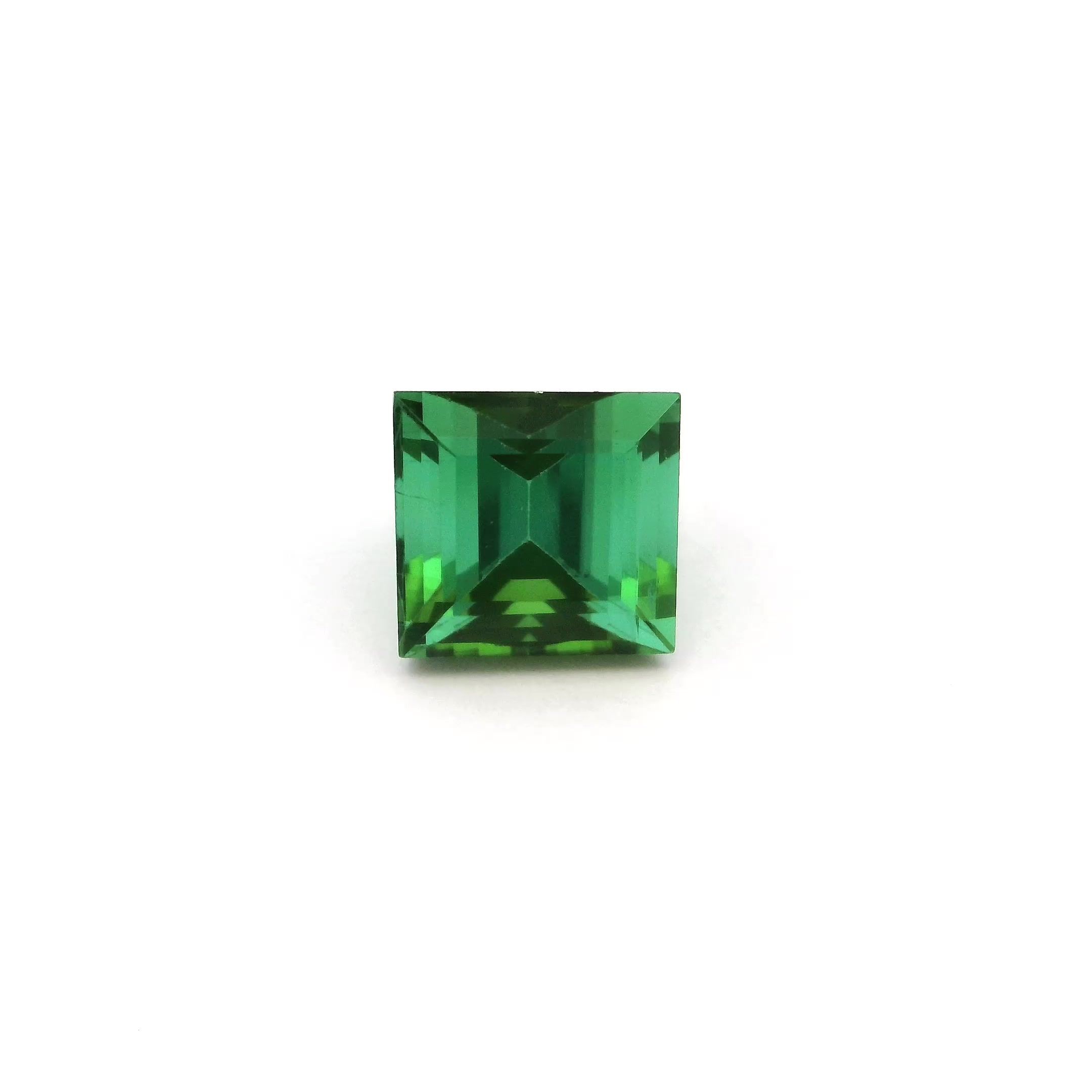 Turmalin 1,85 ct, zielony, szlif kwadratowy