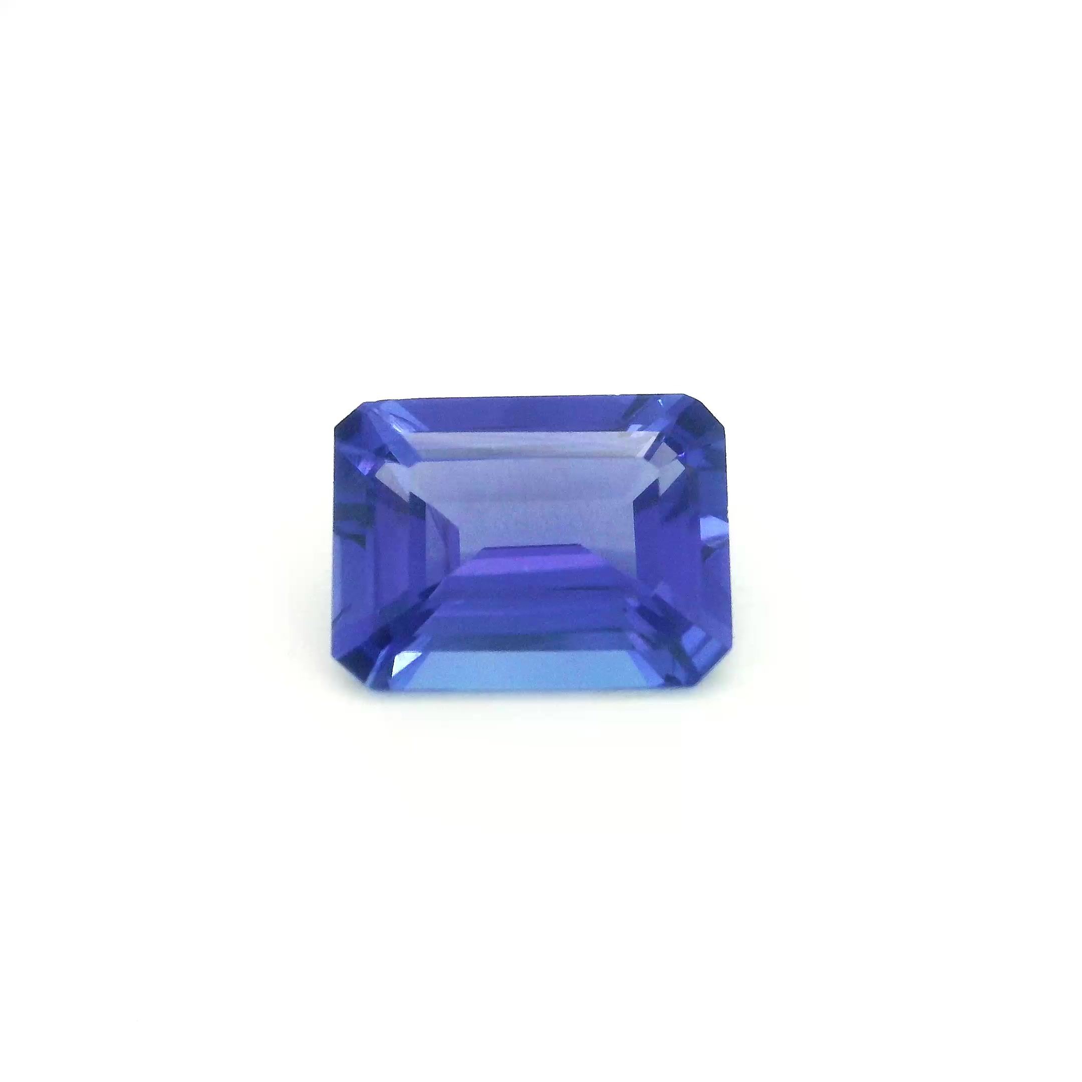 Tanzanit 2,36 ct, fioletowy, szlif szmaragdowy
