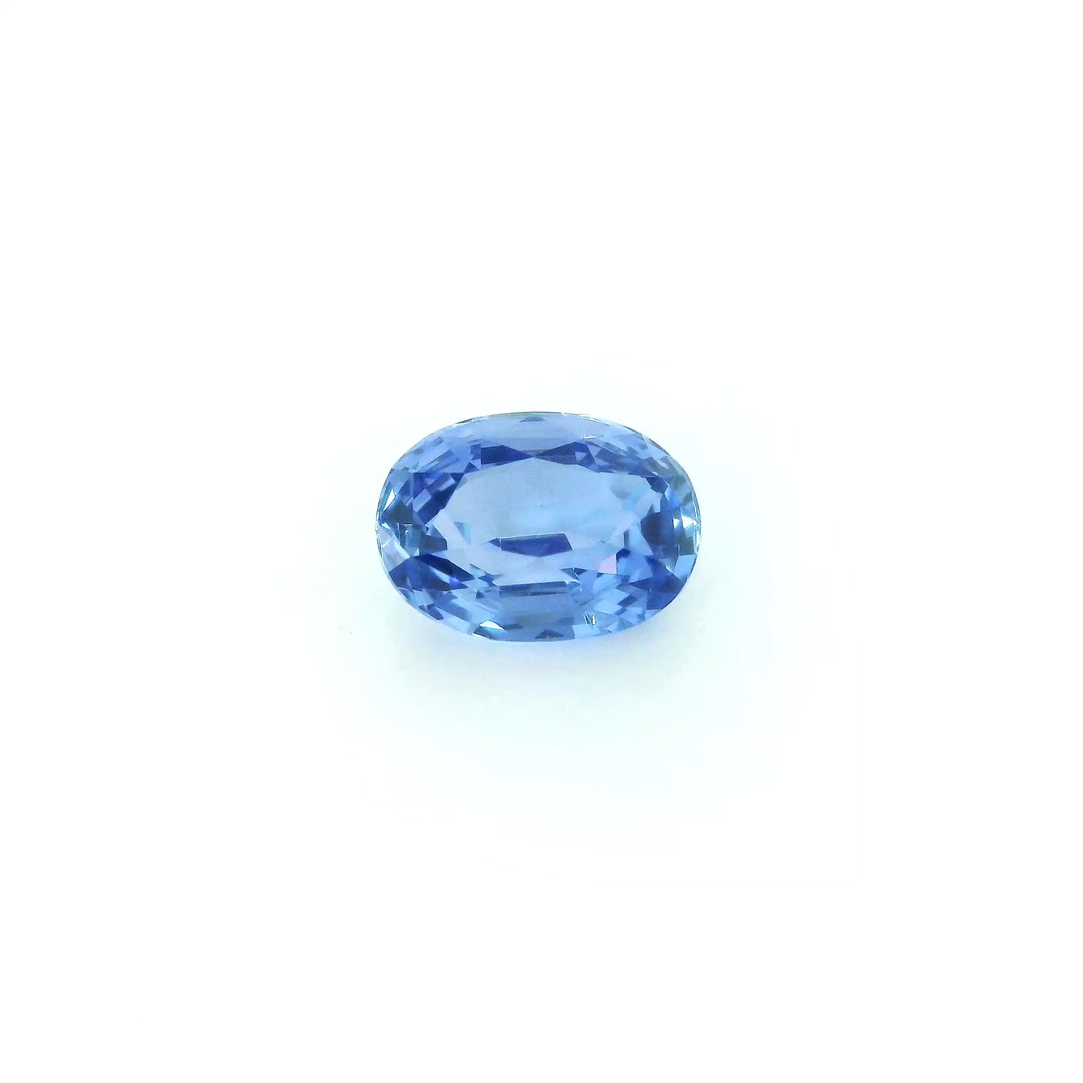 Szafir 1,55 ct, niebieski, szlif owalny