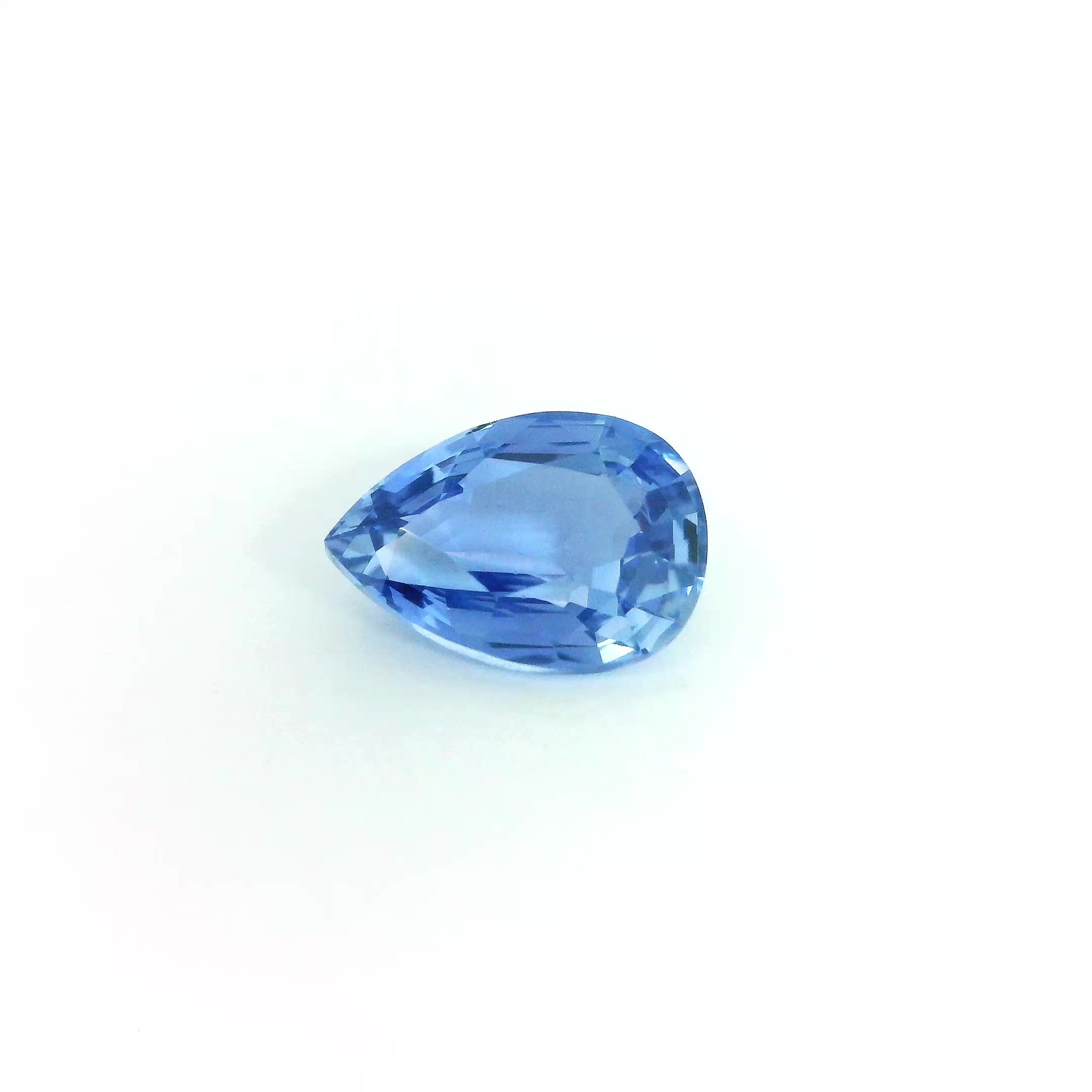 Szafir 1,85 ct, niebieski, szlif gruszka