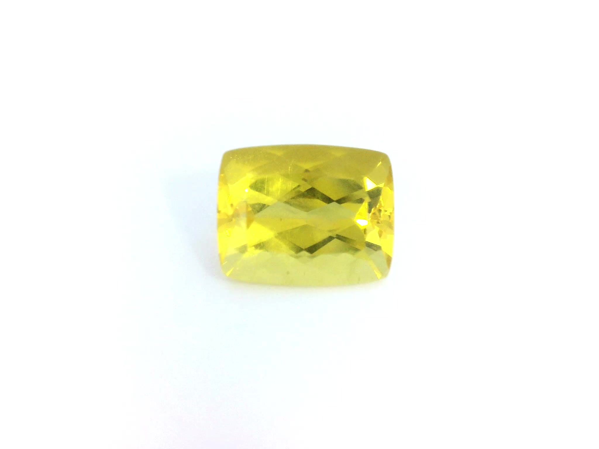 Heliodor 3,24 ct, żółty, szlif cushion