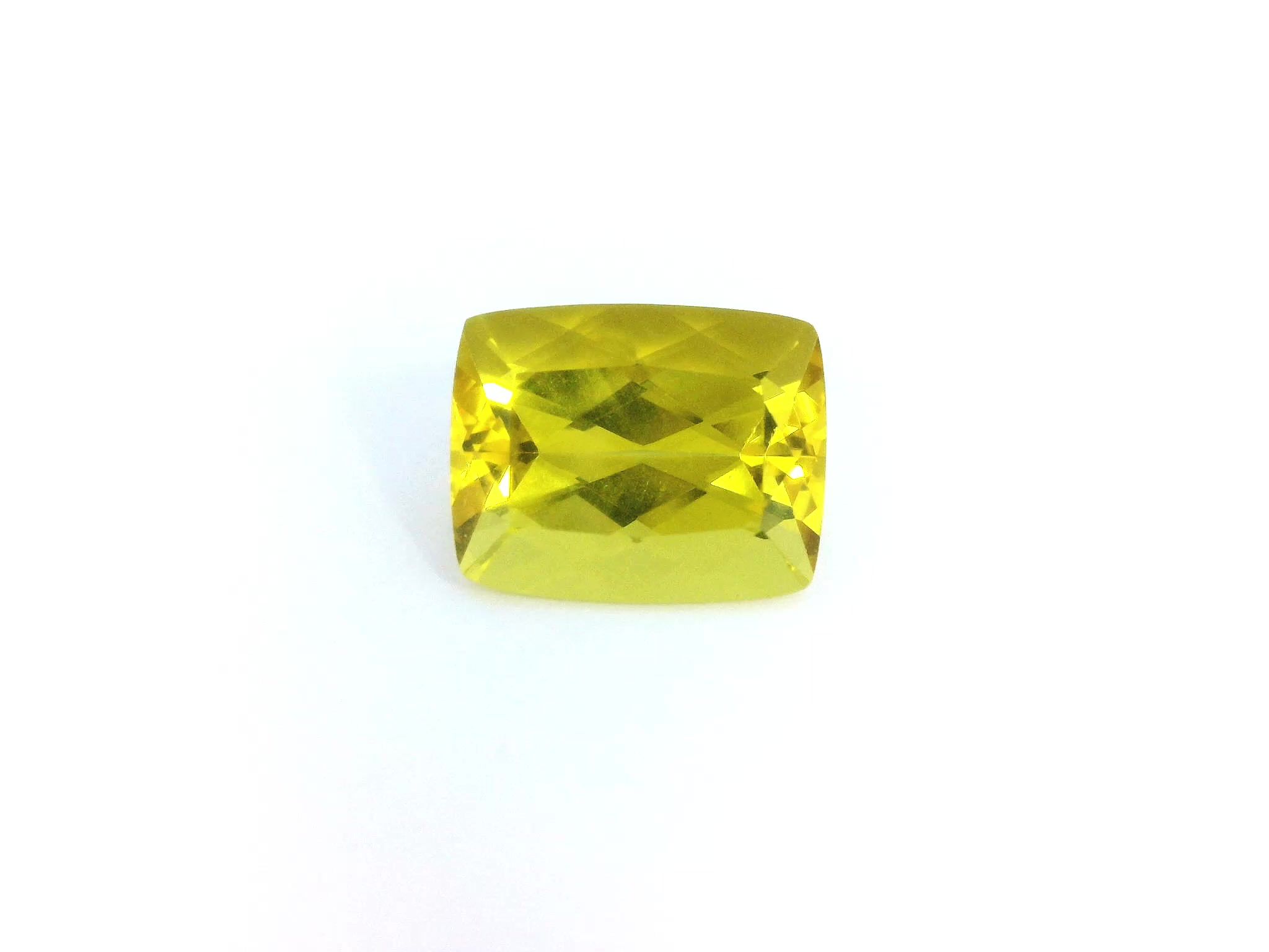 Heliodor 3,14 ct, żółty, szlif cushion