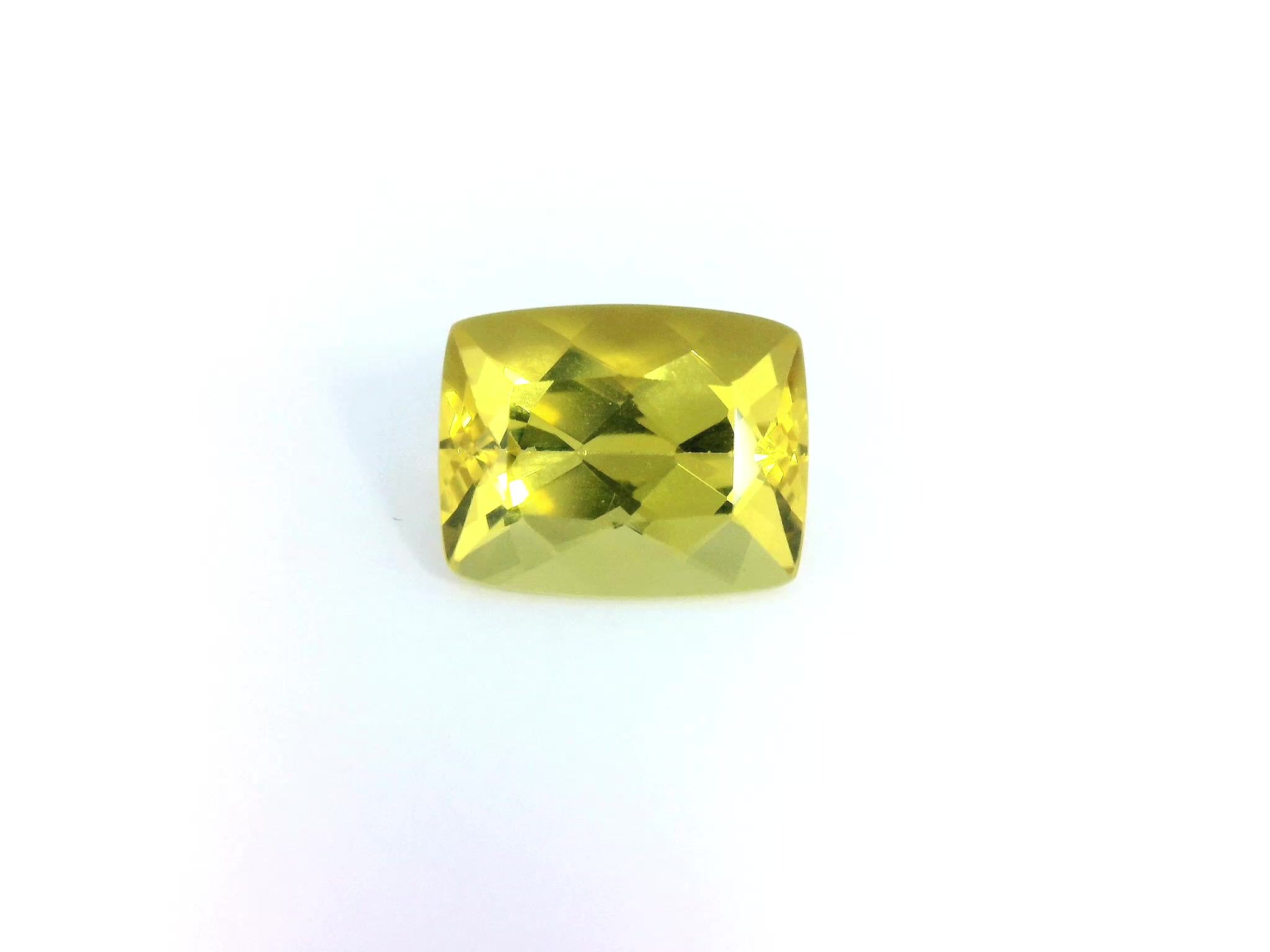 Heliodor 2,85 ct, żółty, szlif cushion