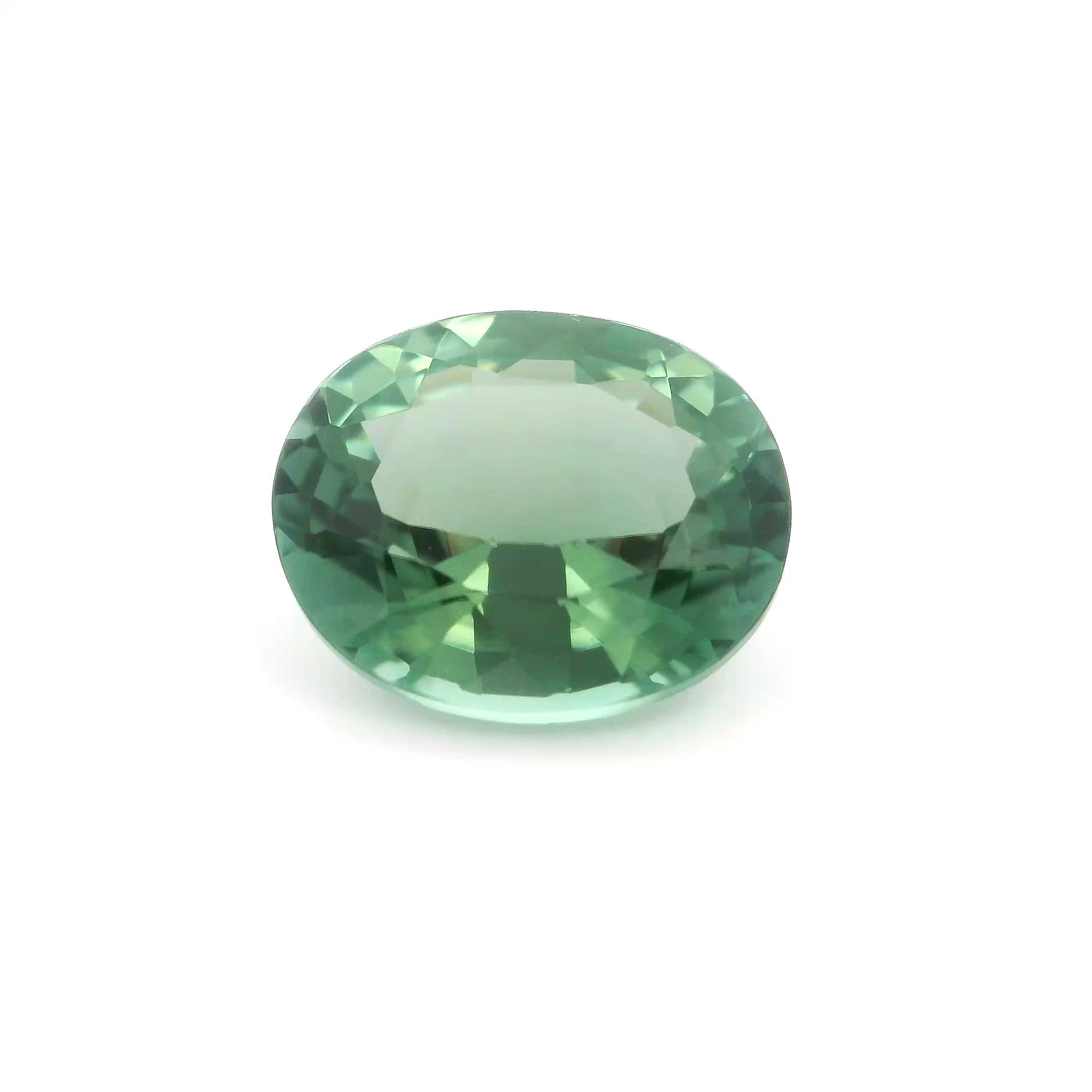 Turmalin 3,45 ct, zielony, szlif owalny