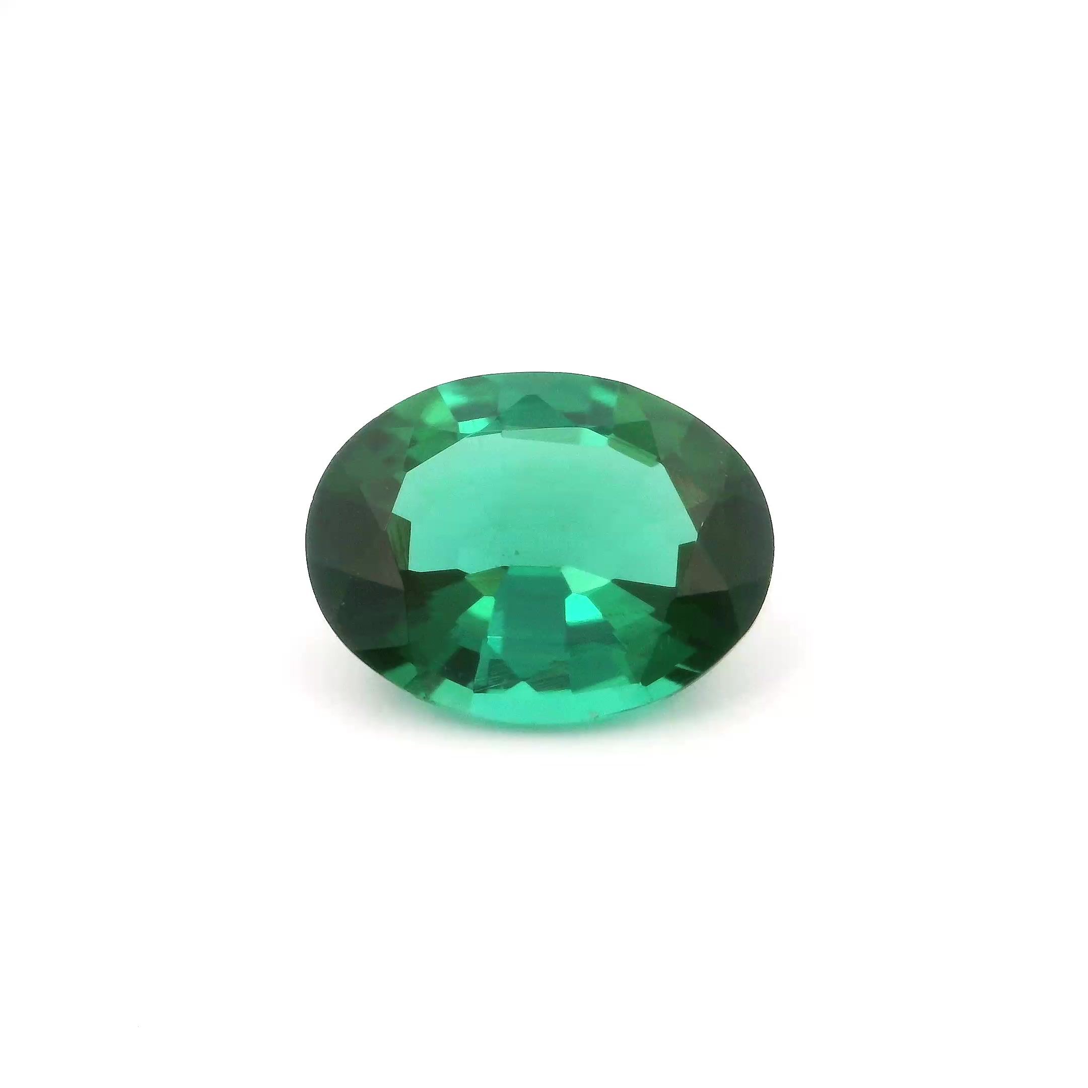Turmalin 1,91 ct, zielony, szlif owalny