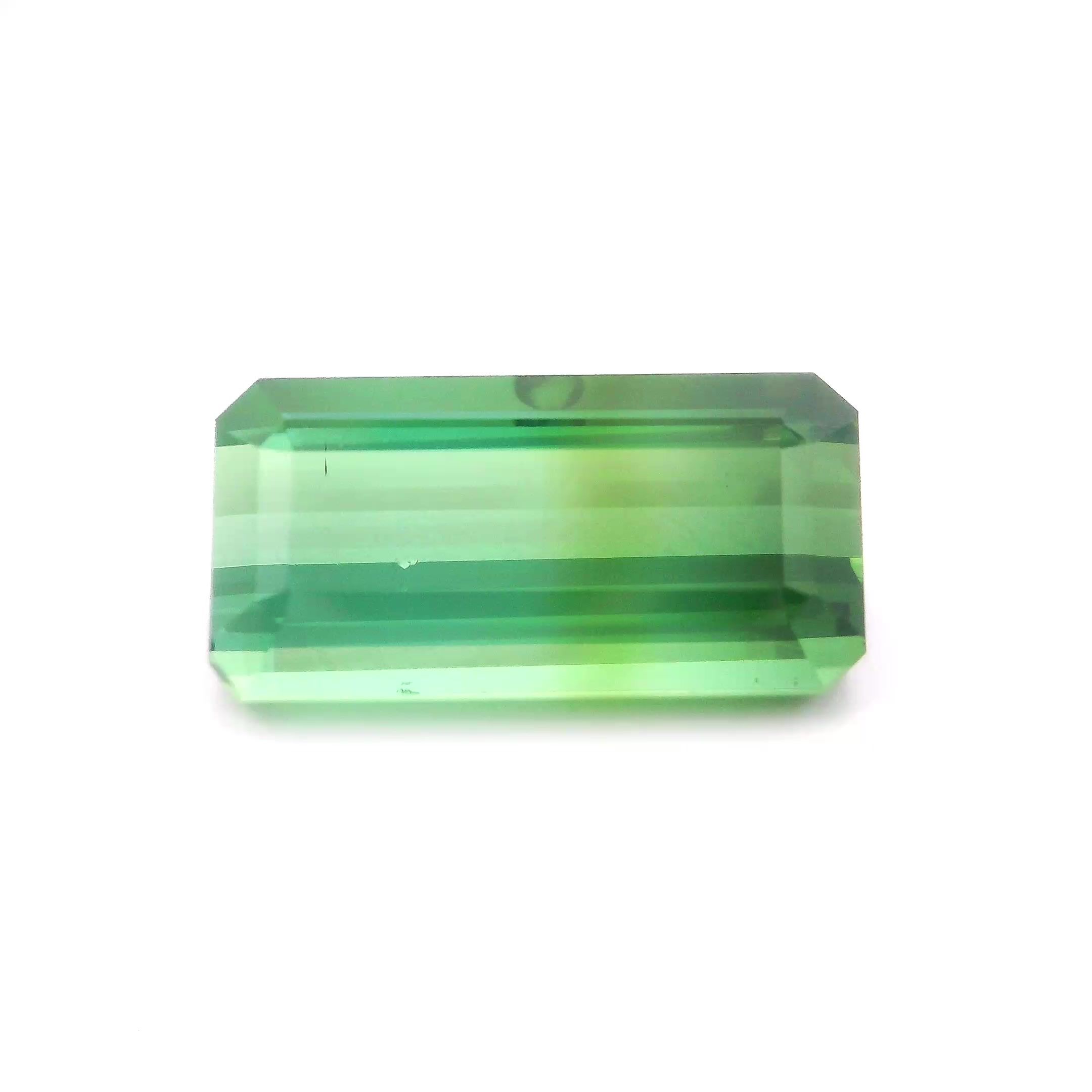 Turmalin 4,24 ct, zielony, szlif ośmiokątny