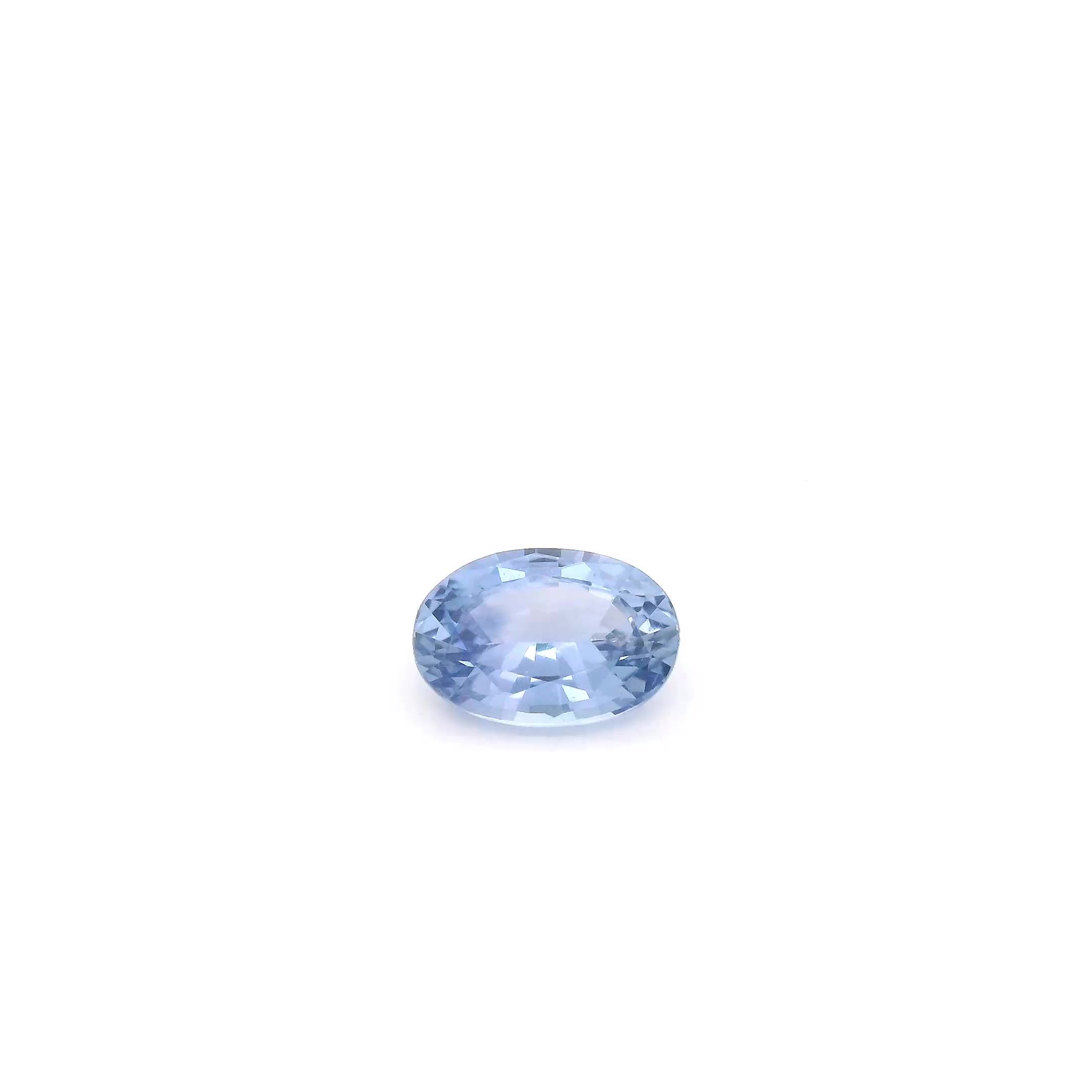 SAPPHIRE FACETED 0.68ct BLUE Light EC SRILANKA HEATED