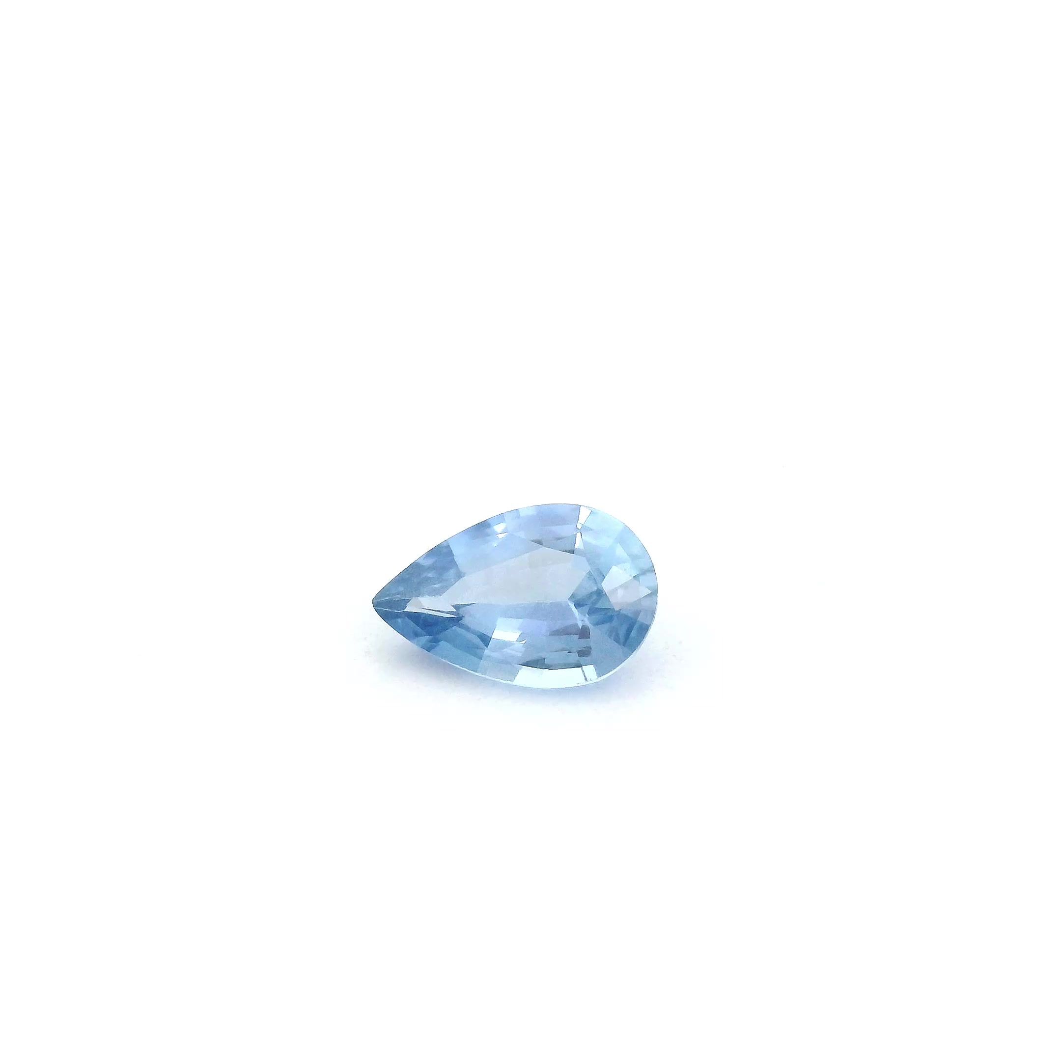 SAPPHIRE FACETED 0.58ct BLUE Light EC SRILANKA HEATED