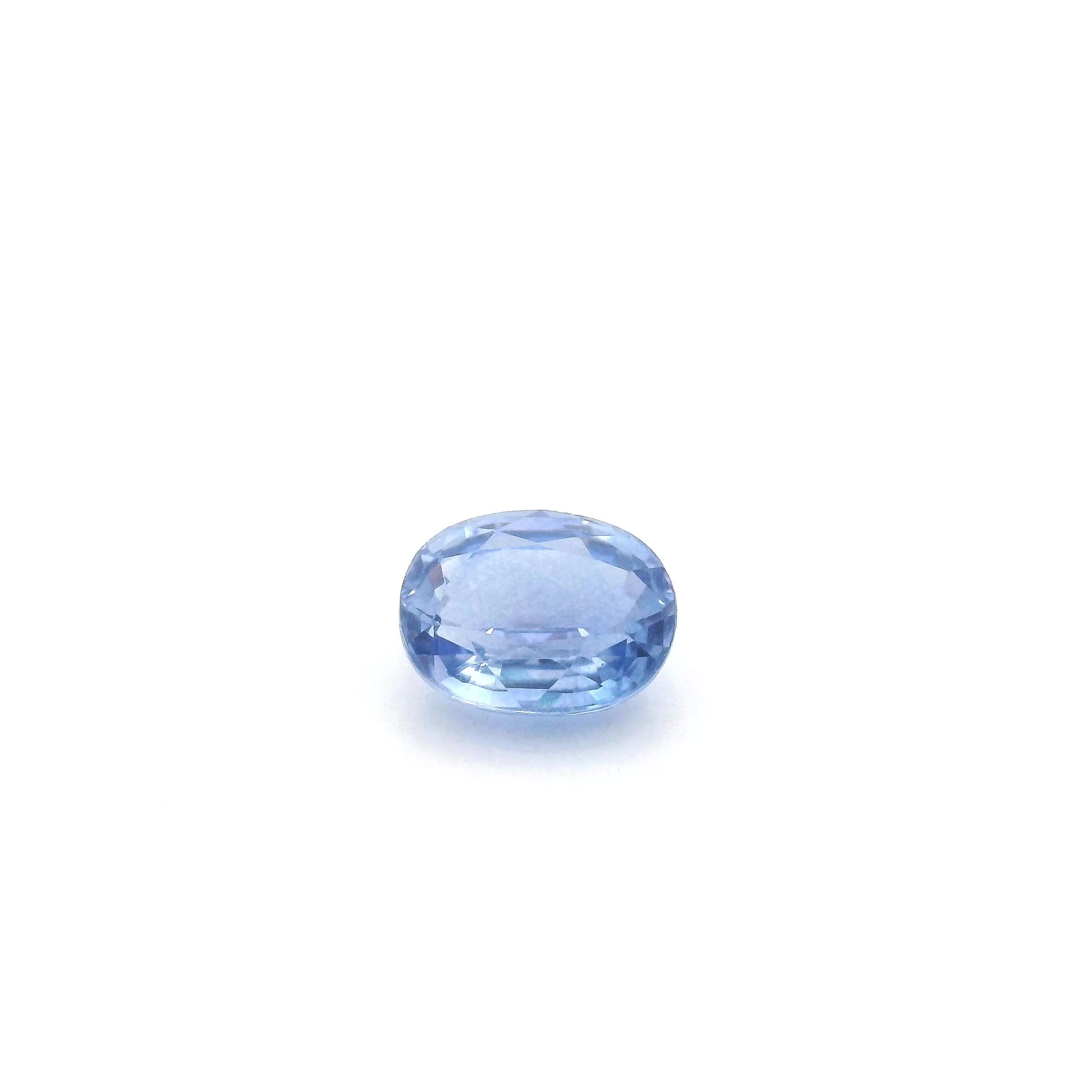Szafir 1,07 ct, niebieski, szlif owalny