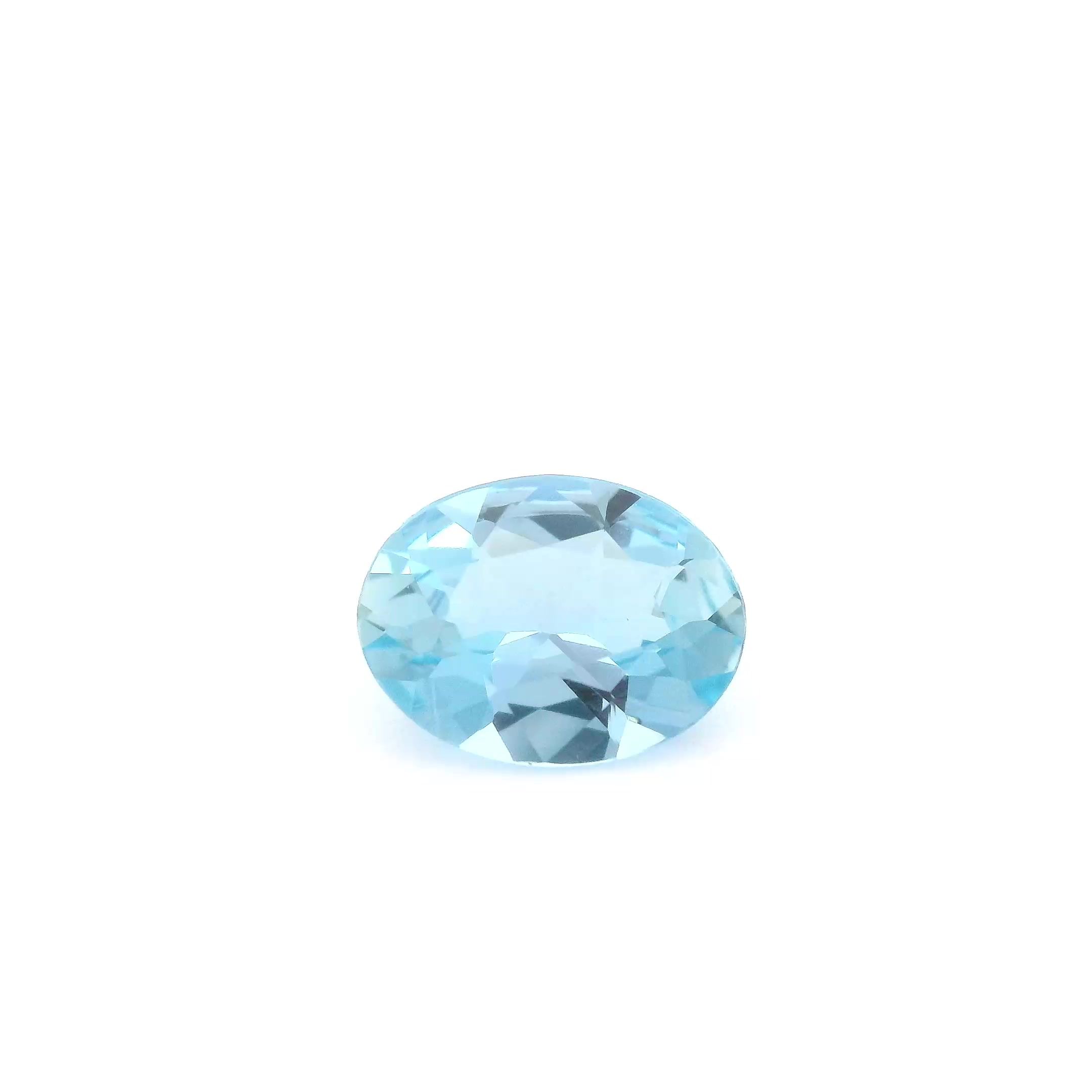 AQUAMARINE FACETED 1.17ct BLUE Medium Blue EC REST_OF_AFRICA HEATED