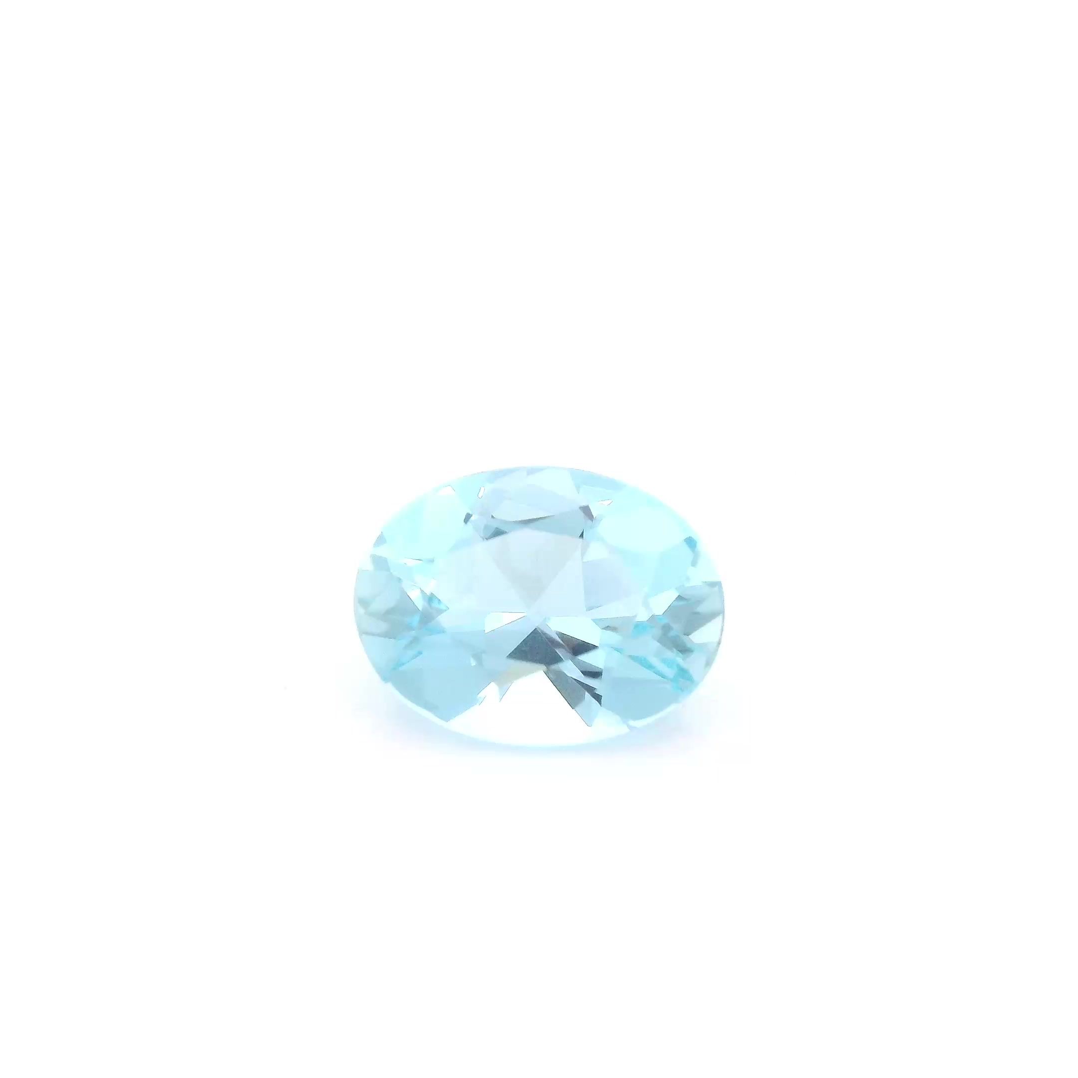 AQUAMARINE FACETED 1.26ct BLUE Medium Blue EC REST_OF_AFRICA HEATED