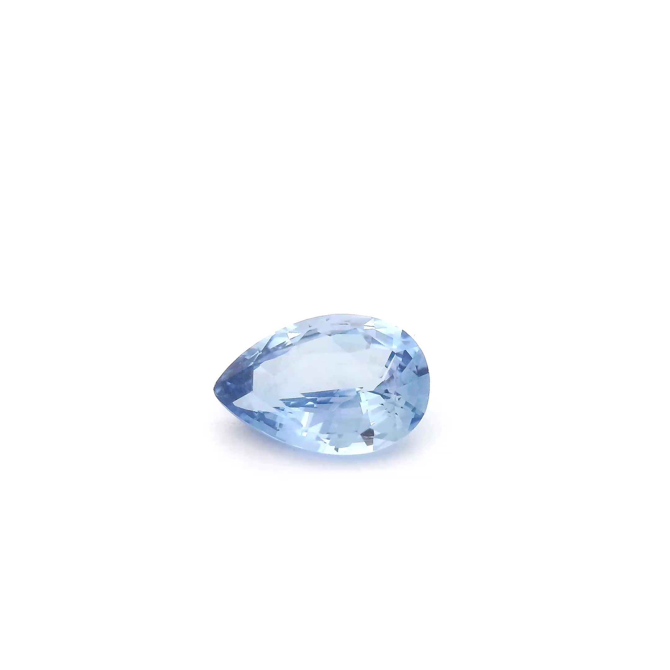 Szafir 1,22 ct, niebieski, szlif gruszka
