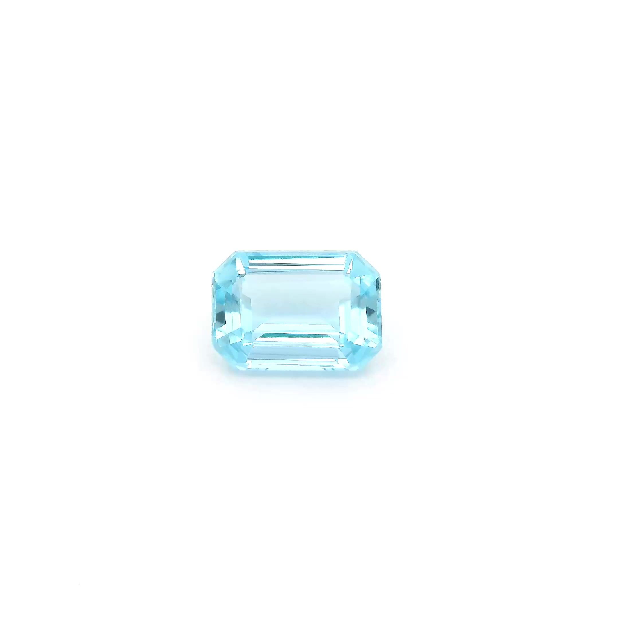 AQUAMARINE STEP 0.95ct BLUE Medium Blue EC REST_OF_AFRICA HEATED
