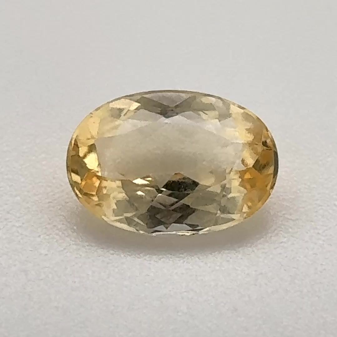 TOPAZ FACETED 1.19ct YELLOW Light Orangey Yellow EC BRAZIL NONE