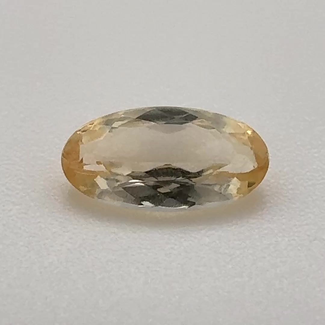 TOPAZ FACETED 0.885ct YELLOW Light Orangey Yellow EC BRAZIL NONE