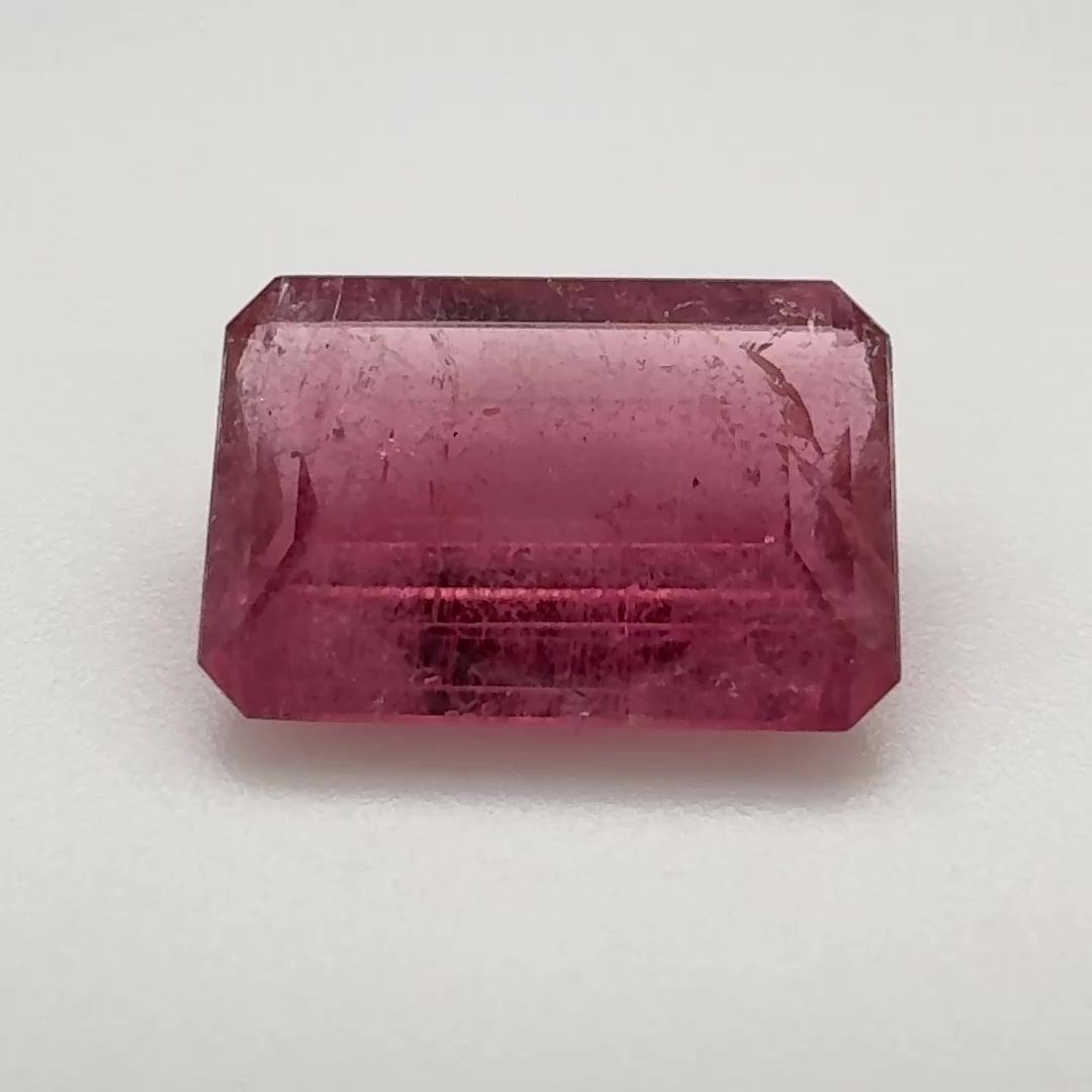 TOURMALINE STEP 4.34ct PINK Vivid Pink MI BRAZIL NONE