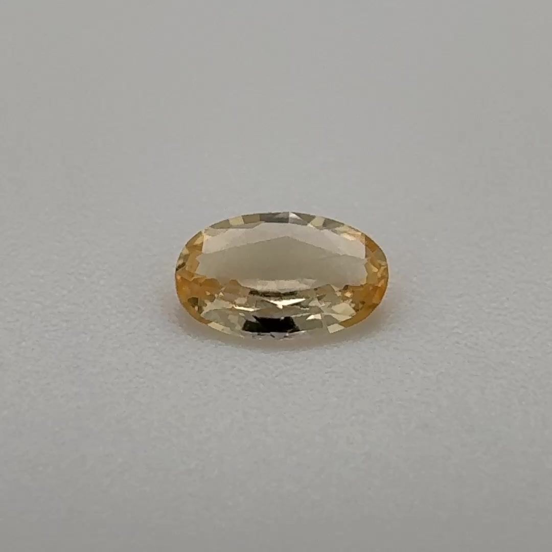 TOPAZ FACETED 0.365ct YELLOW Light Orangey Yellow EC BRAZIL NONE