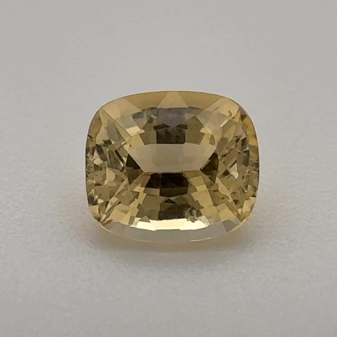TOPAZ FACETED 1.29ct YELLOW Orangey Yellow EC BRAZIL NONE