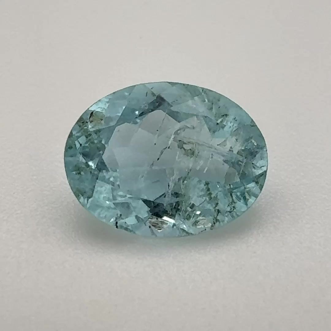 AQUAMARINE FACETED 1.68ct BLUE Light Blue MI BRAZIL NONE
