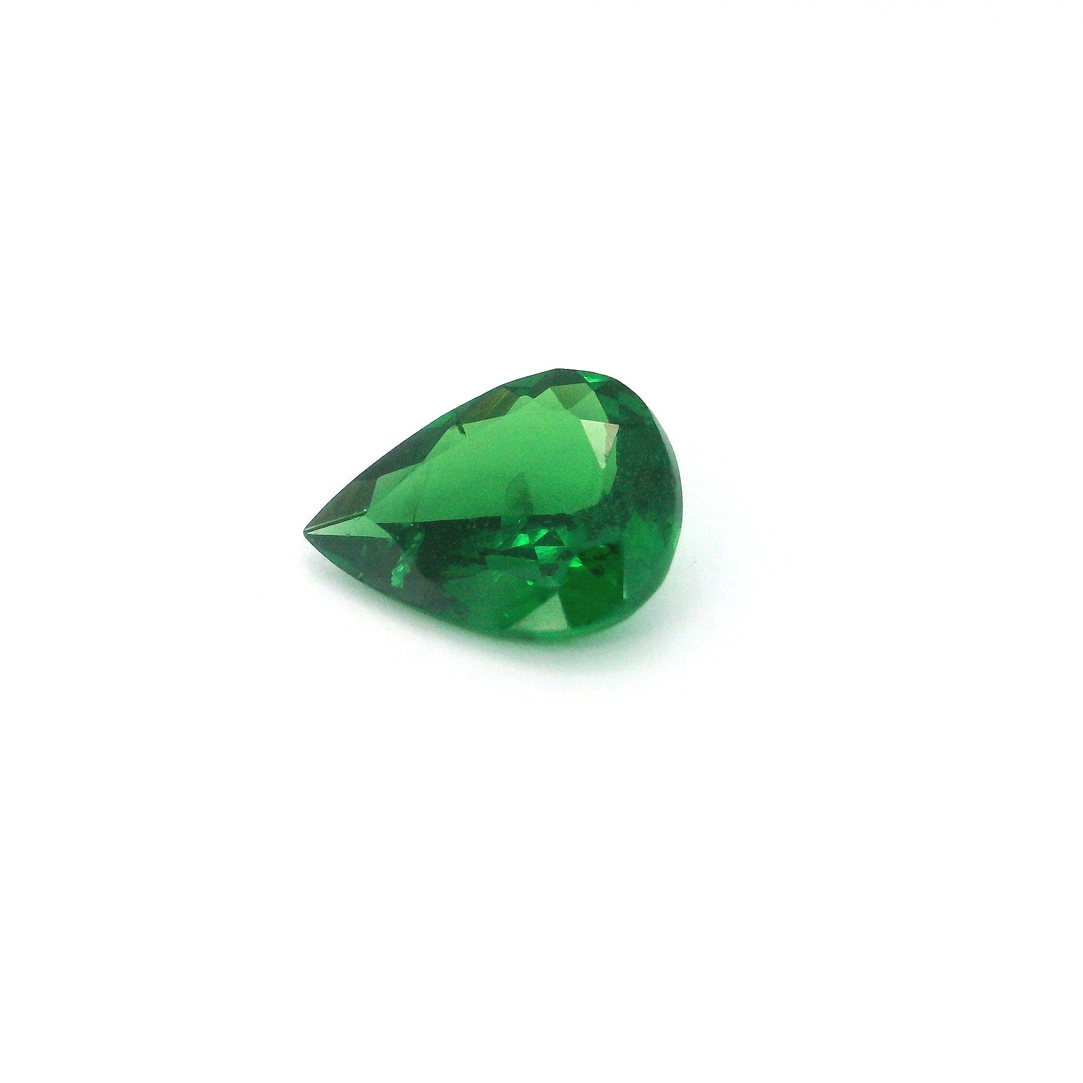 Granat 1,59 ct, zielony, szlif gruszka