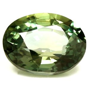Szafir 1,01 ct, zielony, szlif owalny