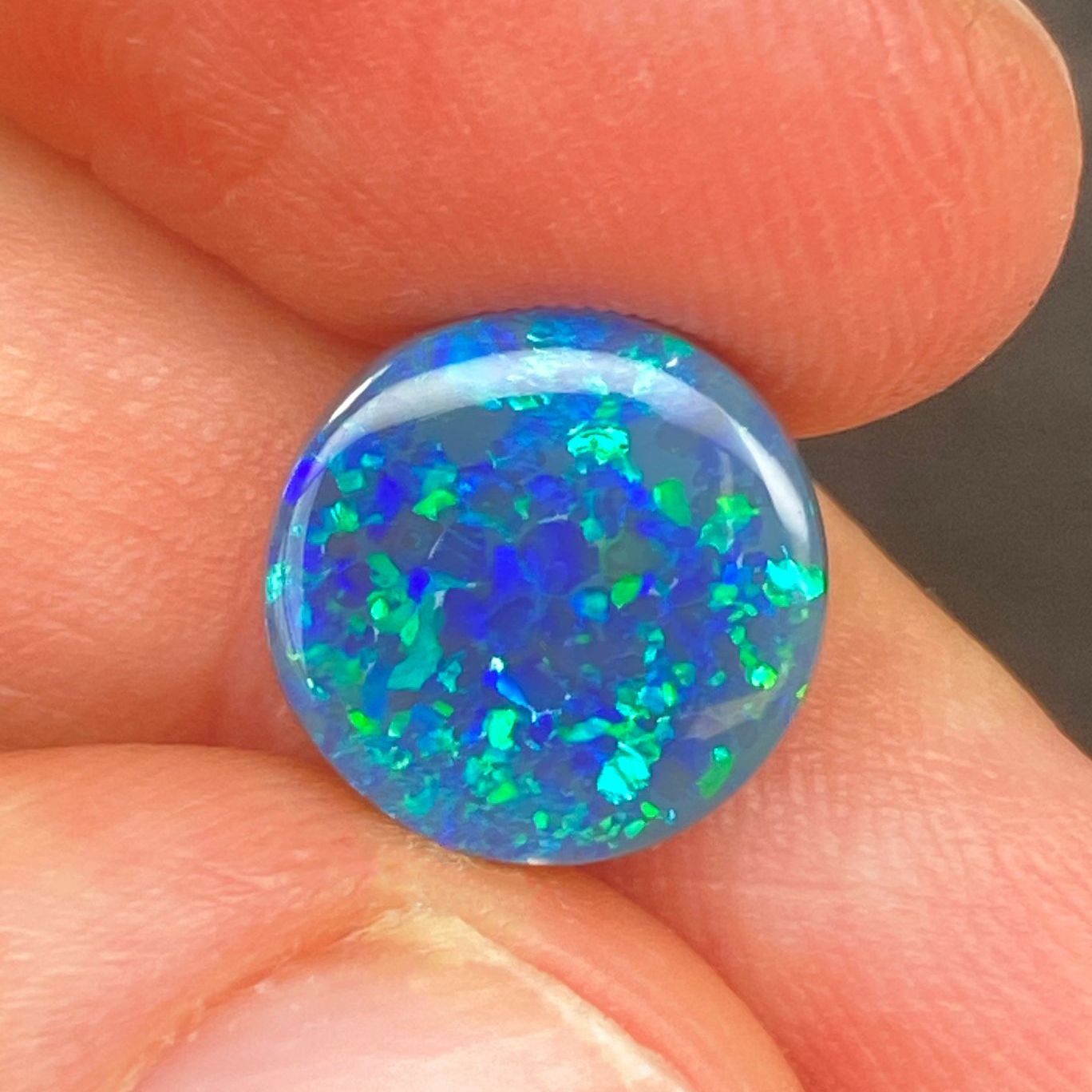 OPAL FACETED 4.09ct BLACK Black EC AUSTRALIA NONE