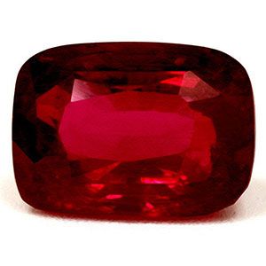 Rubin 3,87 ct, czerwony, szlif cushion