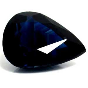 Szafir 1,34 ct, niebieski, szlif gruszka