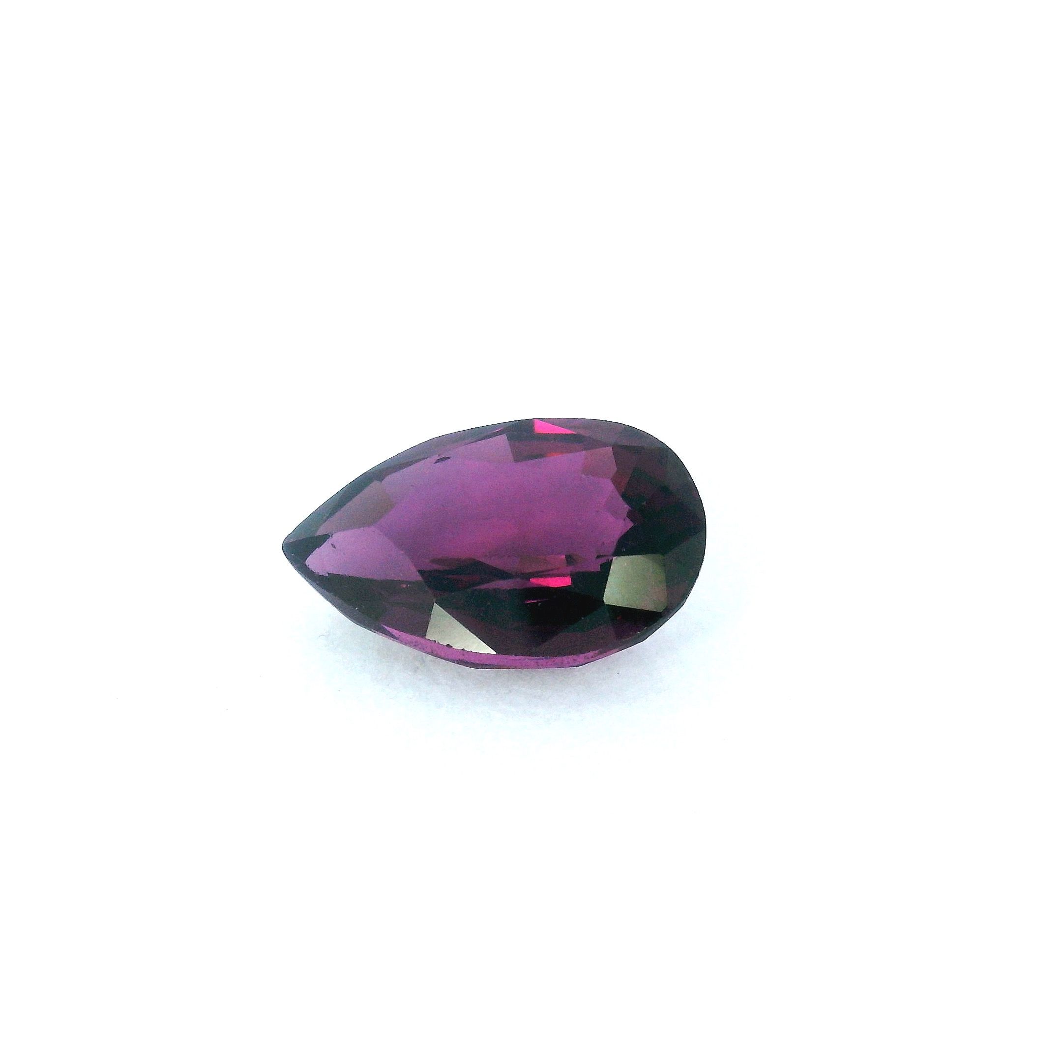 Granat 3,56 ct, różowy, szlif gruszka