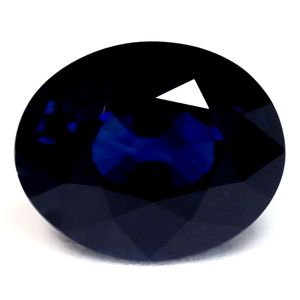 Szafir 3,82 ct, niebieski, szlif owalny