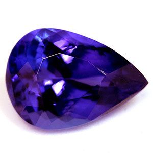 Tanzanit 2,99 ct, niebieski, szlif gruszka