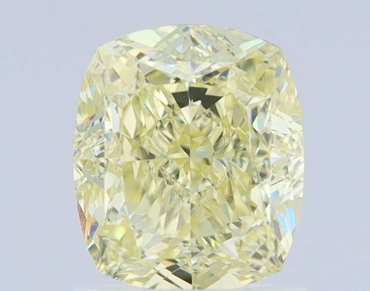 1.5 カラット クッション モディファイド ファンシーライト イエロー VS1 天然 ダイヤモンド